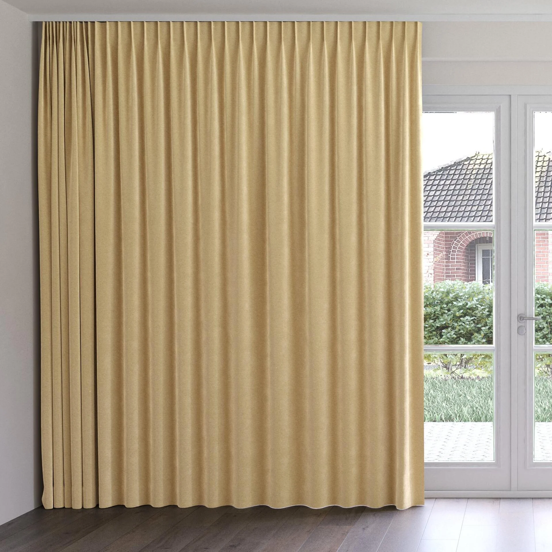Front view of Geneva Dune, on curtain rail