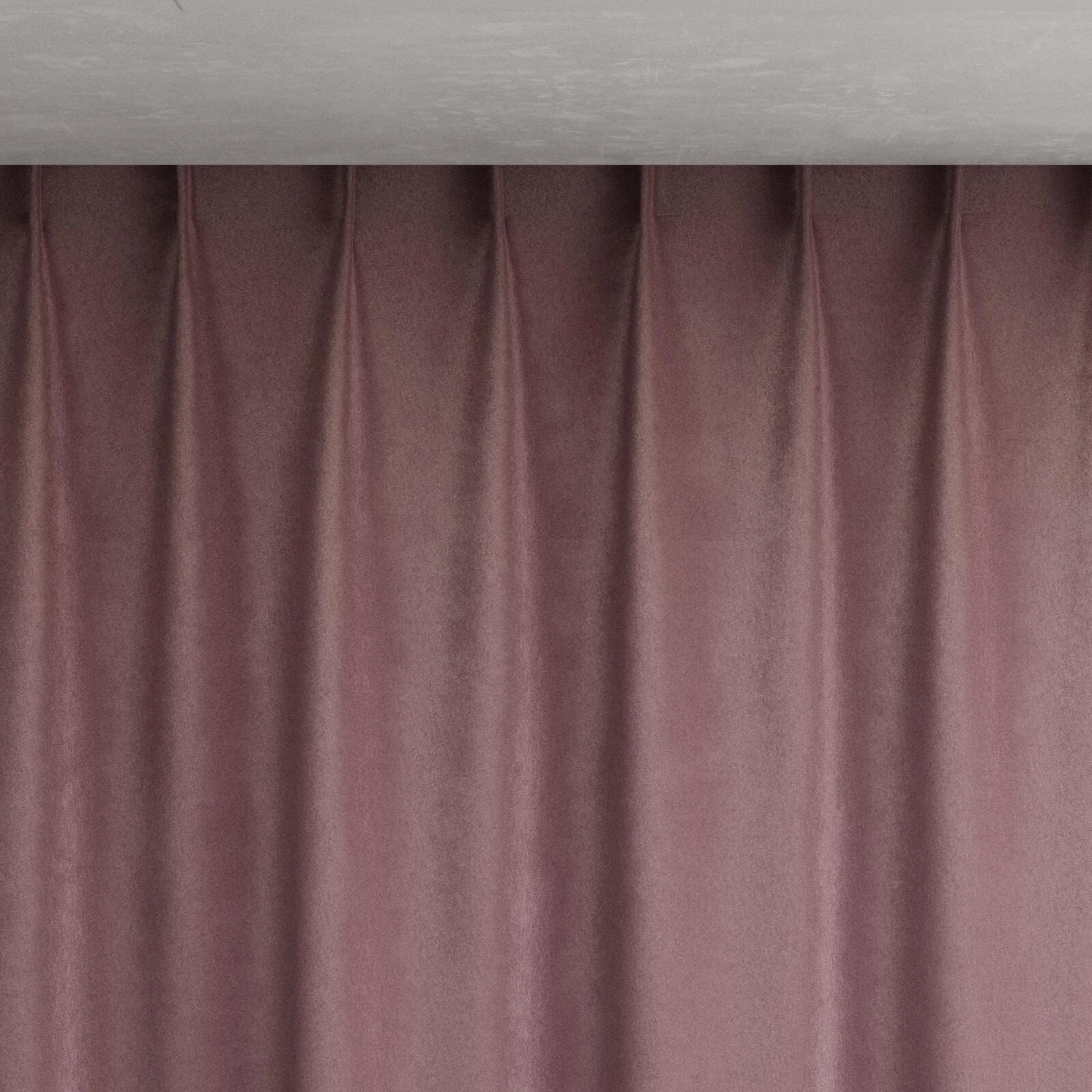 Top view of Velvelux Amethyst, pinch pleat