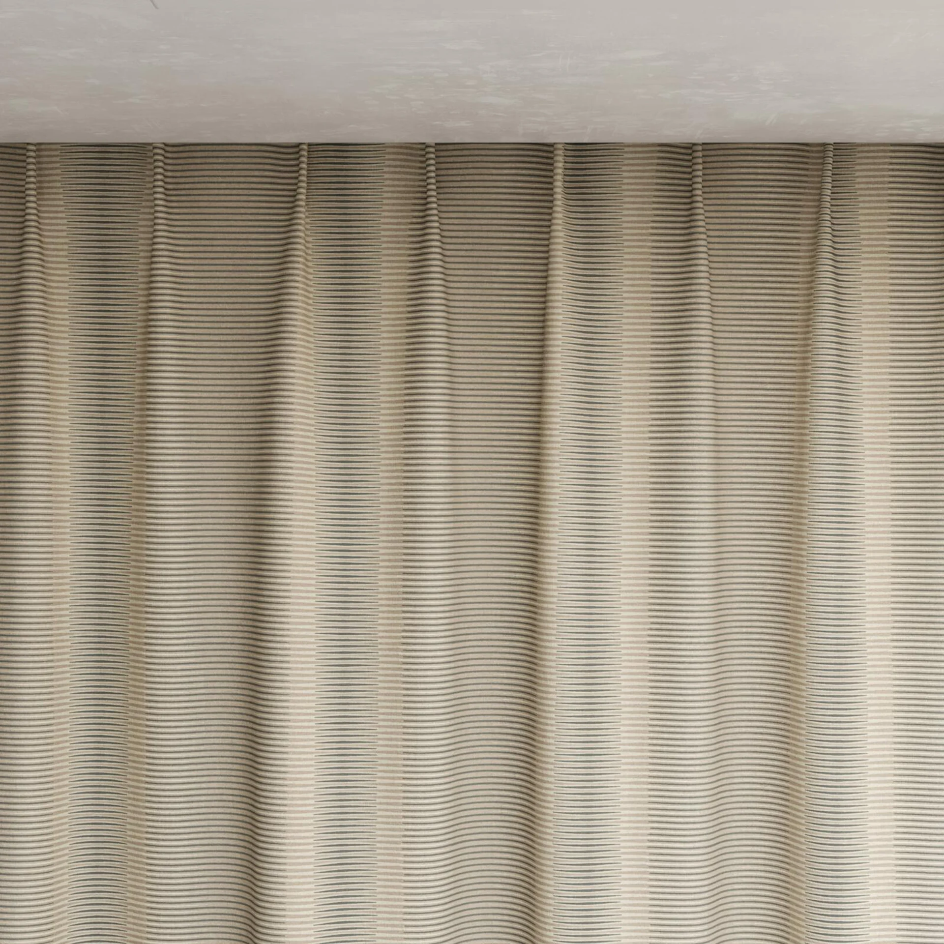 Top view of Jacopo Stripe Sesame, pinch pleat