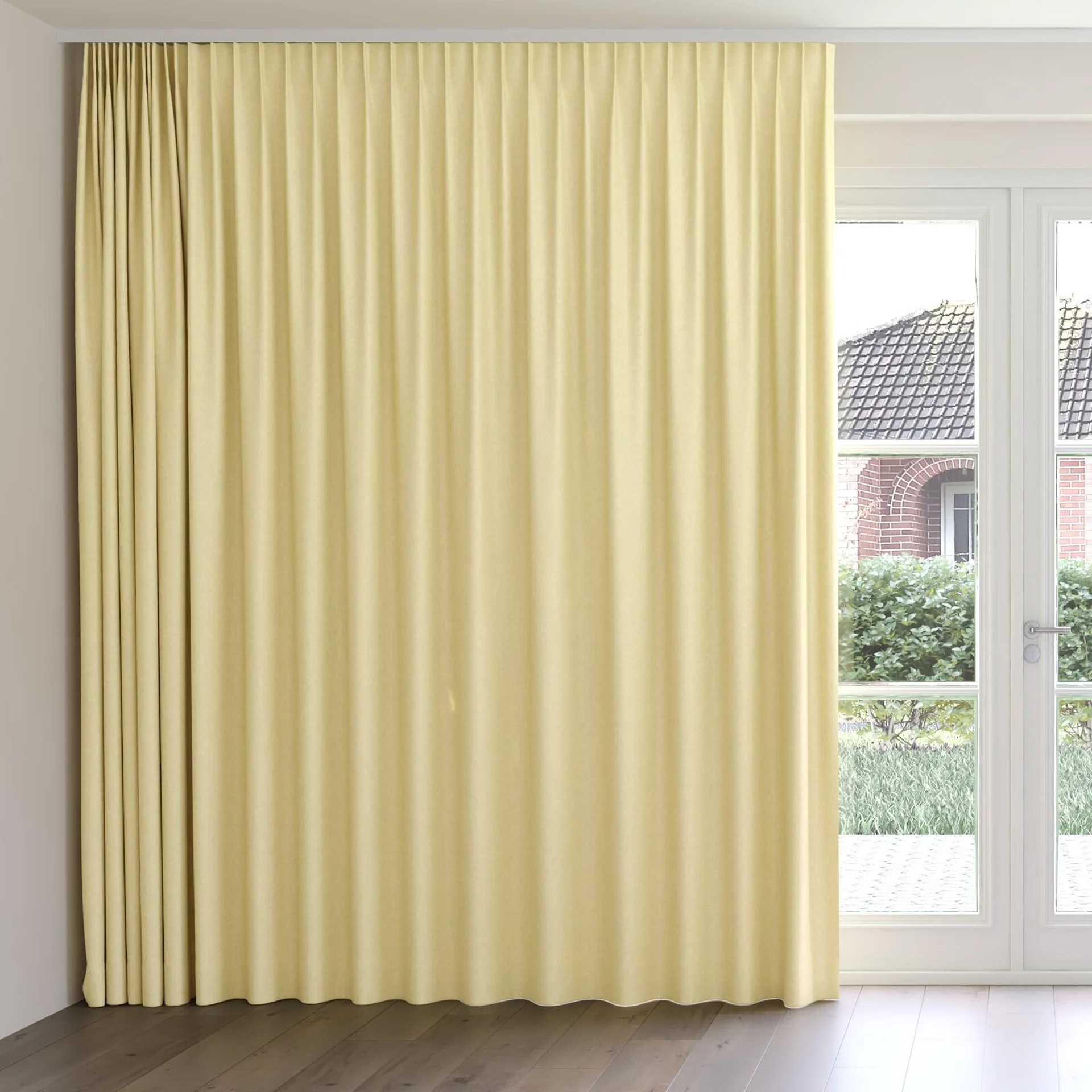 Front view of Hometown Sun, on curtain rail