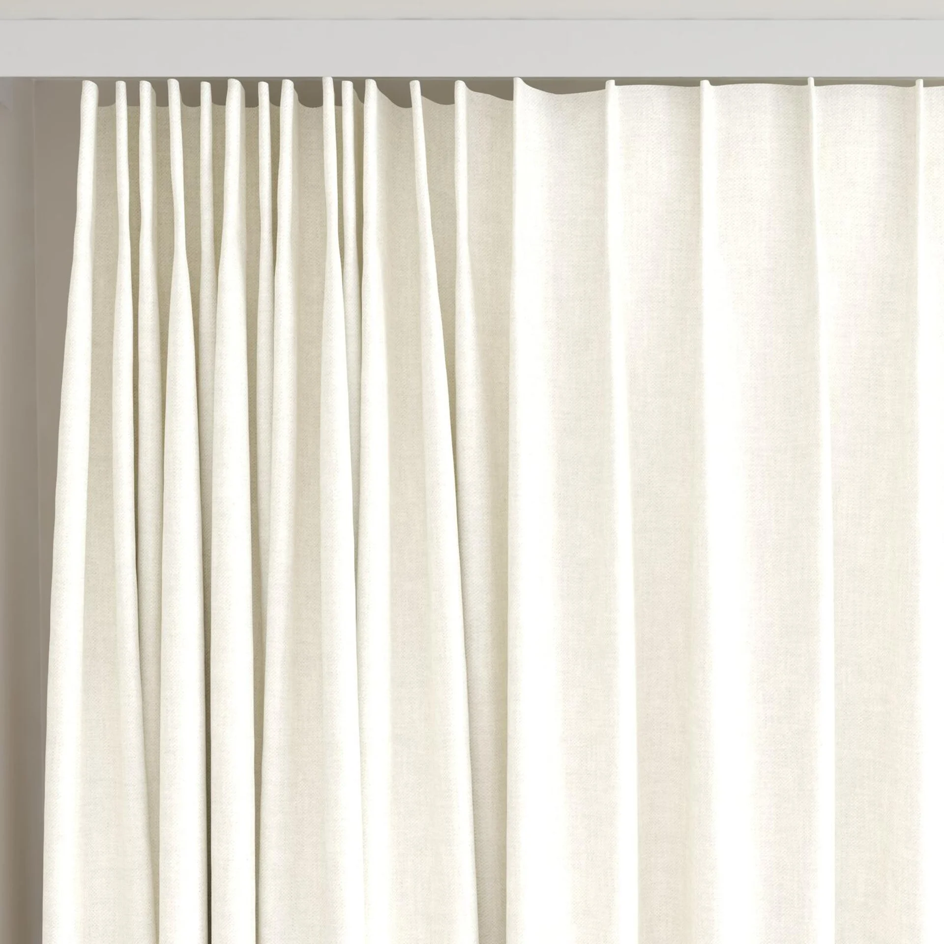 Top view of Perfecto Flake, on curtain rail
