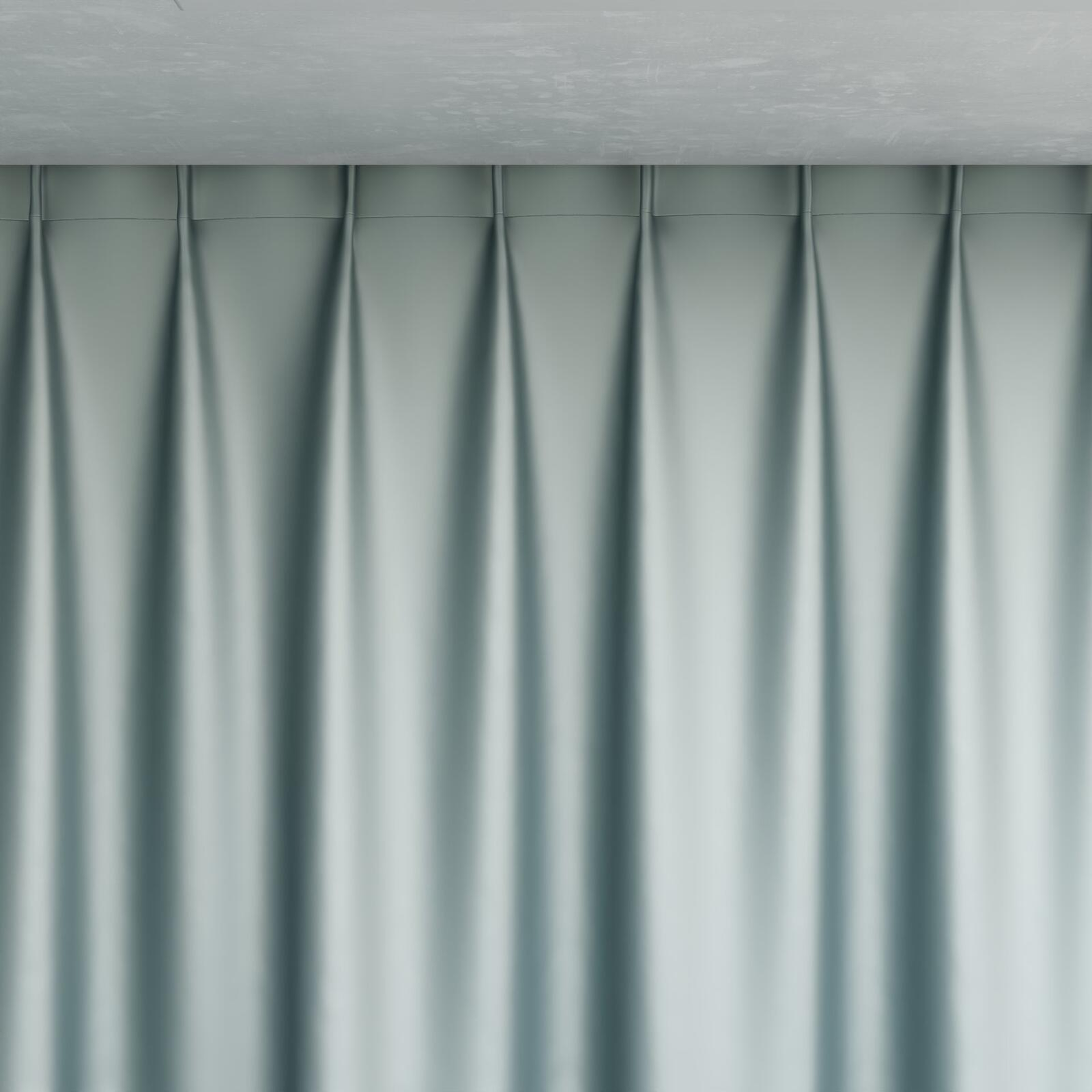 Top view of Moonbeam Mist, pinch pleat