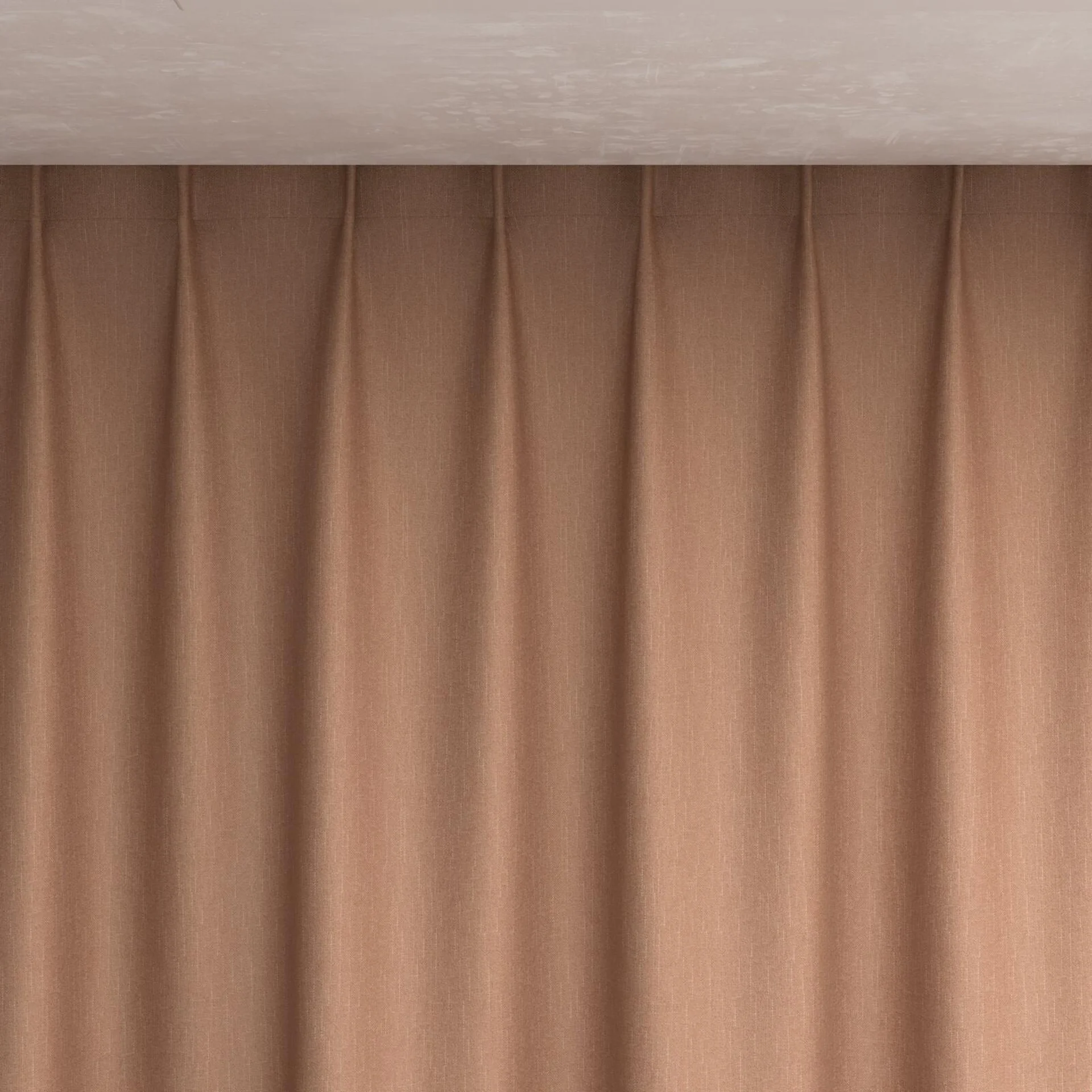 Top view of Excel Coral, pinch pleat