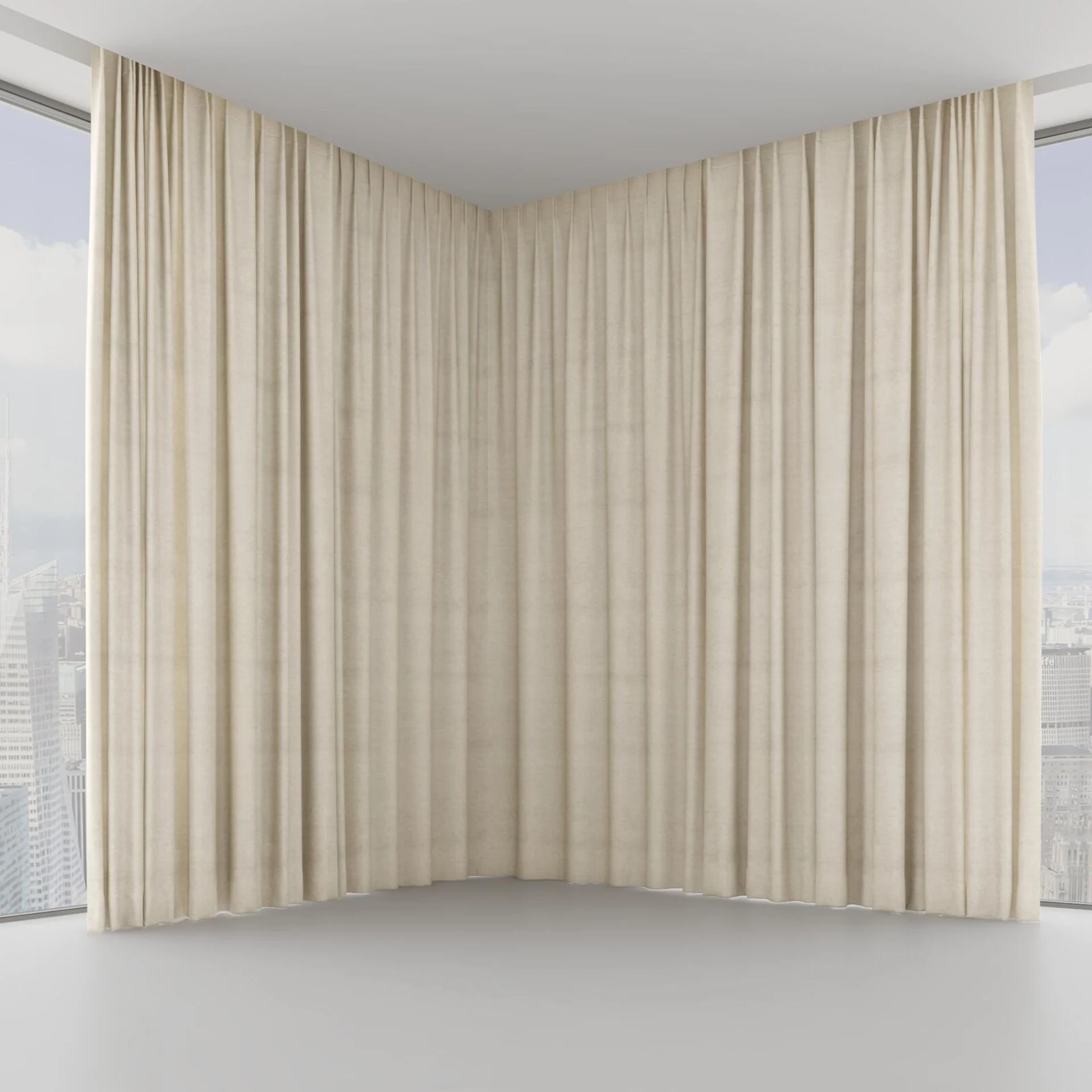Front view of Baron Raffia, on hidden rail