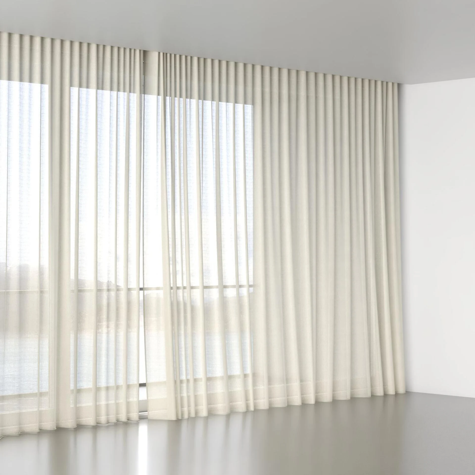 Full view of Breathtaking Linen, wave pleat