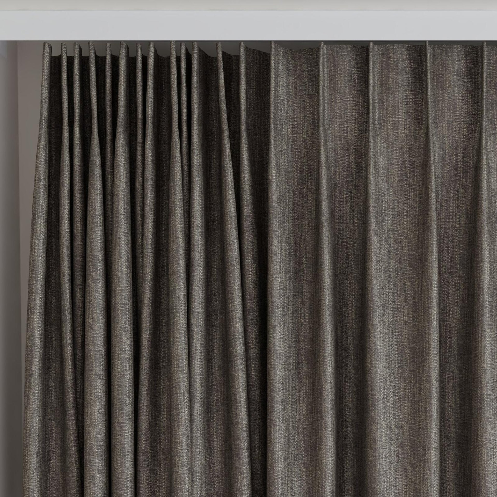 Top view of Trezor Otter, on curtain rail