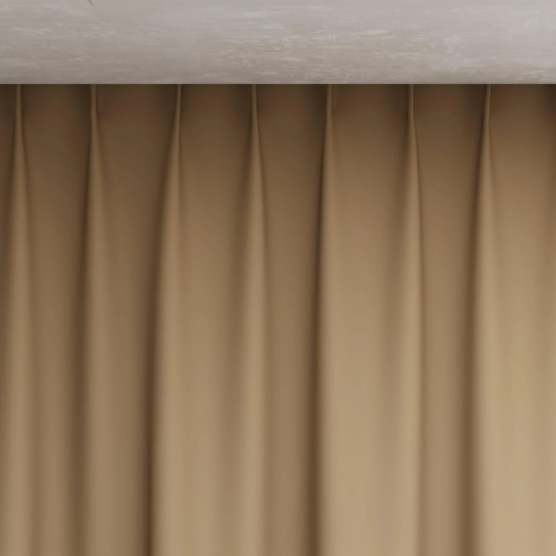 Top view of Vesta Walnut, pinch pleat