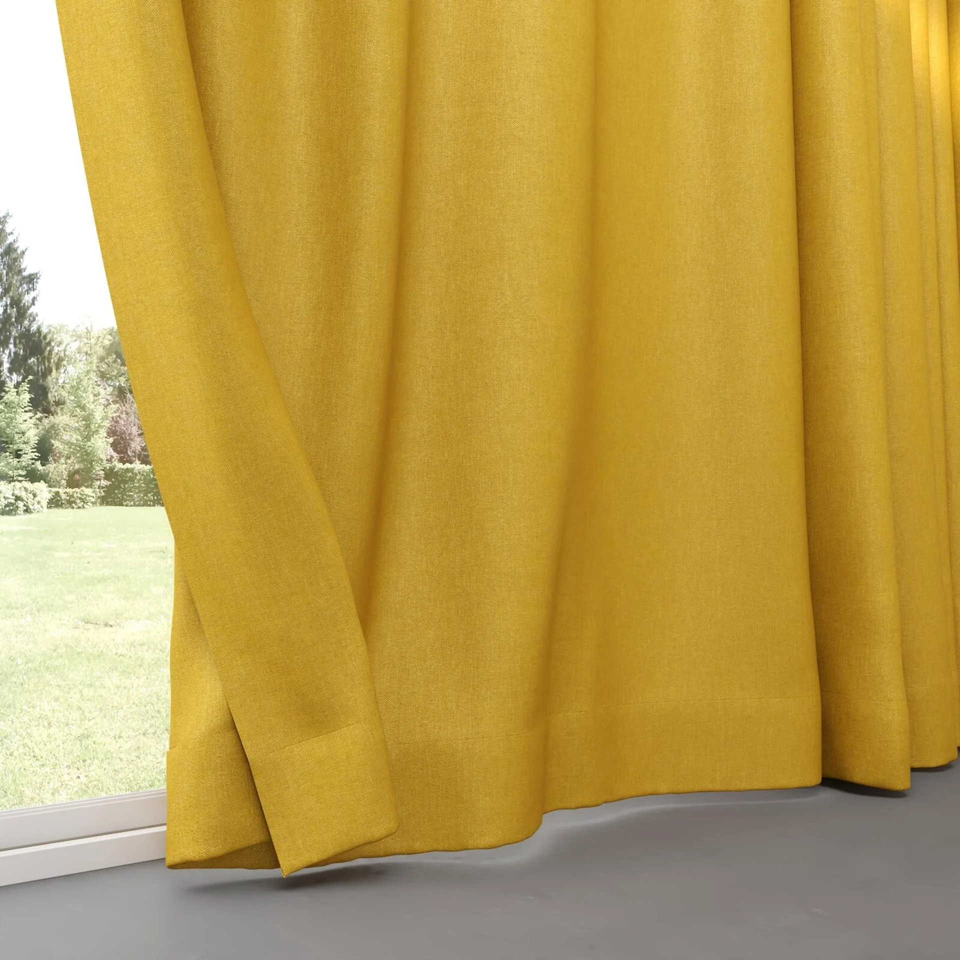 Bottom view of Bronco Gold, pinch pleat