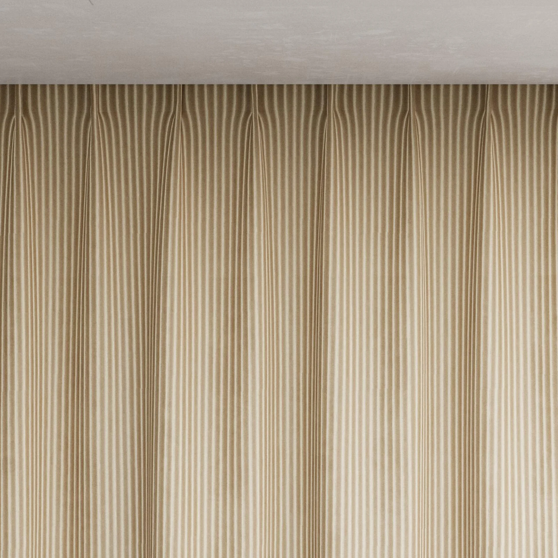 Top view of Embrace Doe, pinch pleat