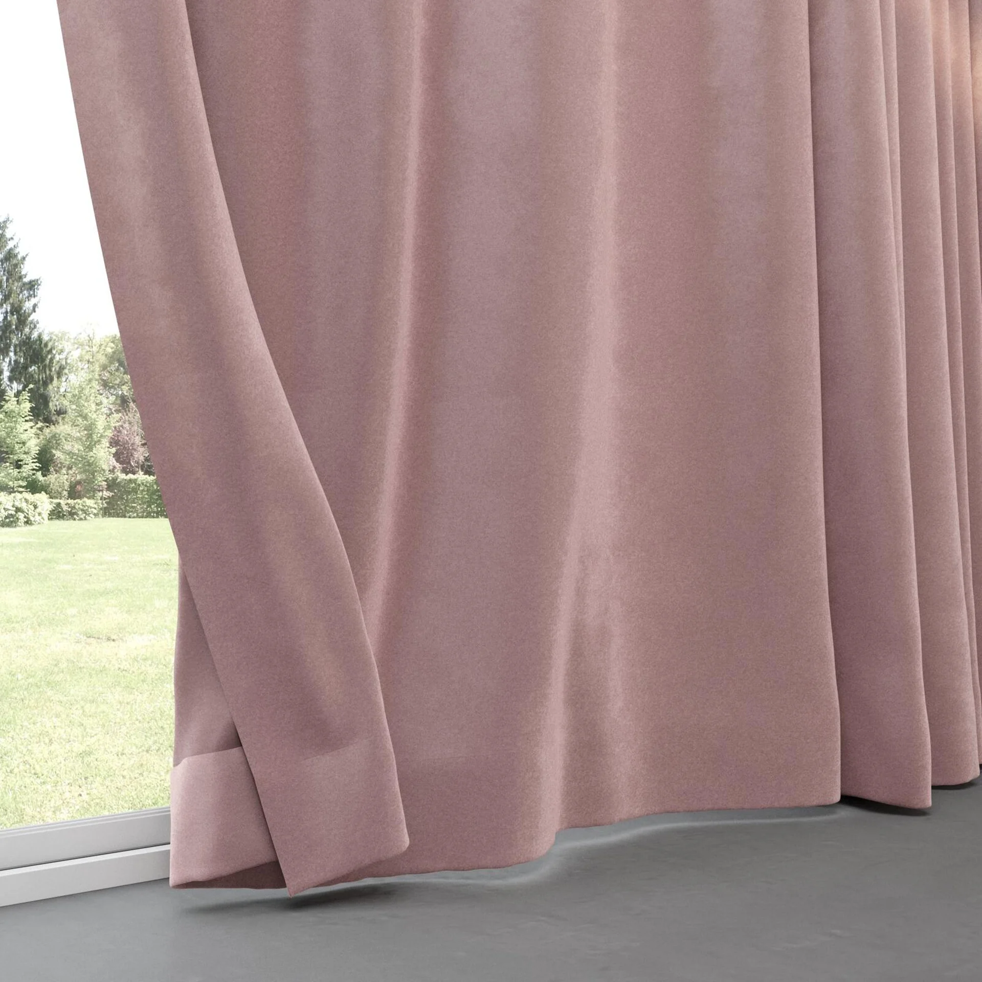 Bottom view of Velvelux Parma, pinch pleat