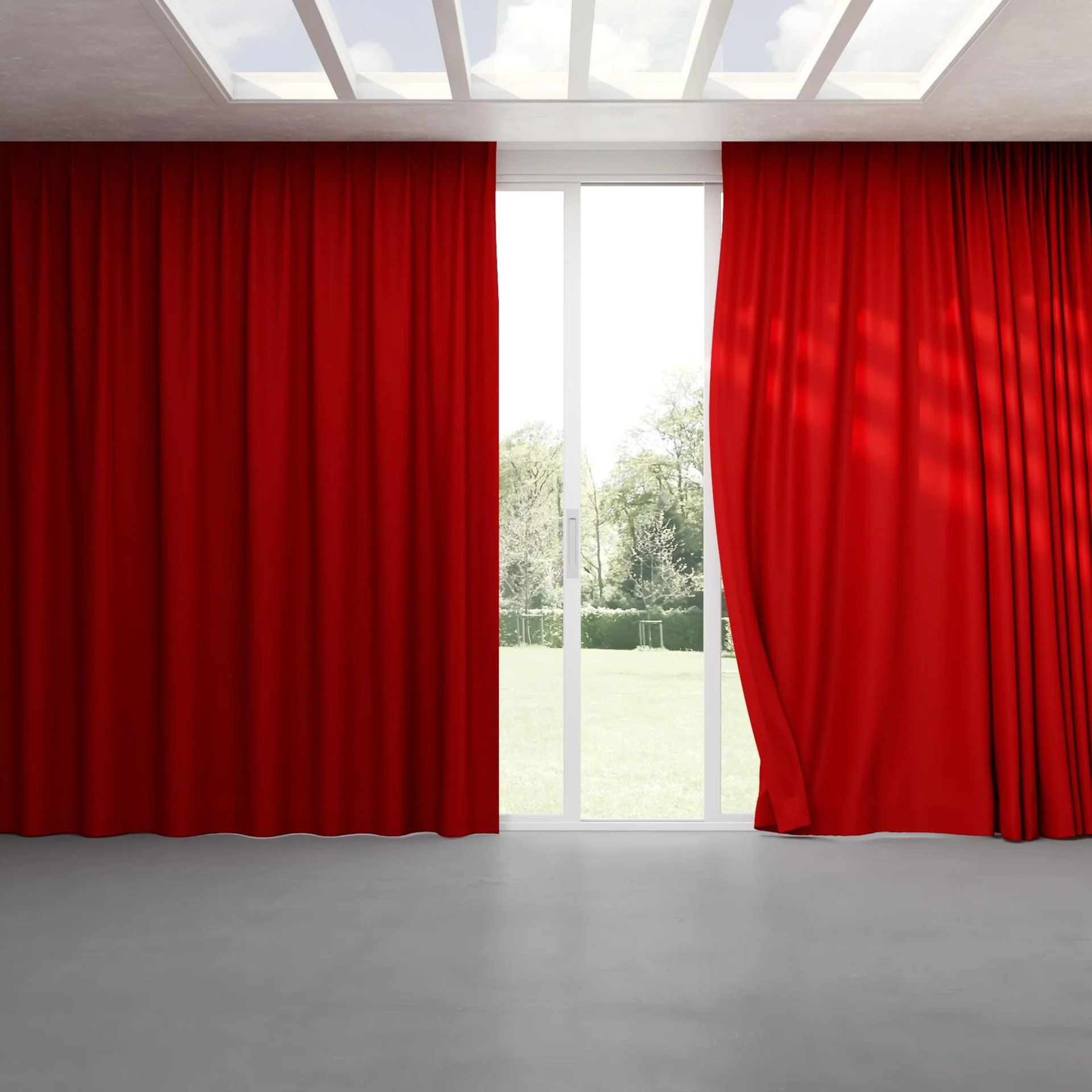 Full view of Luxo Poppy, pinch pleat