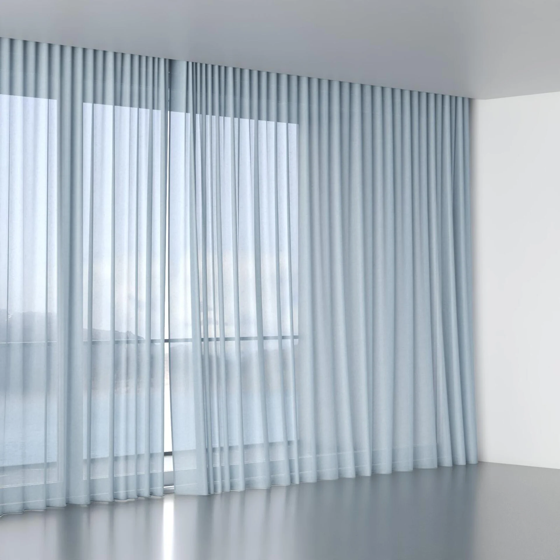 Full view of Flo II Cloud, wave pleat