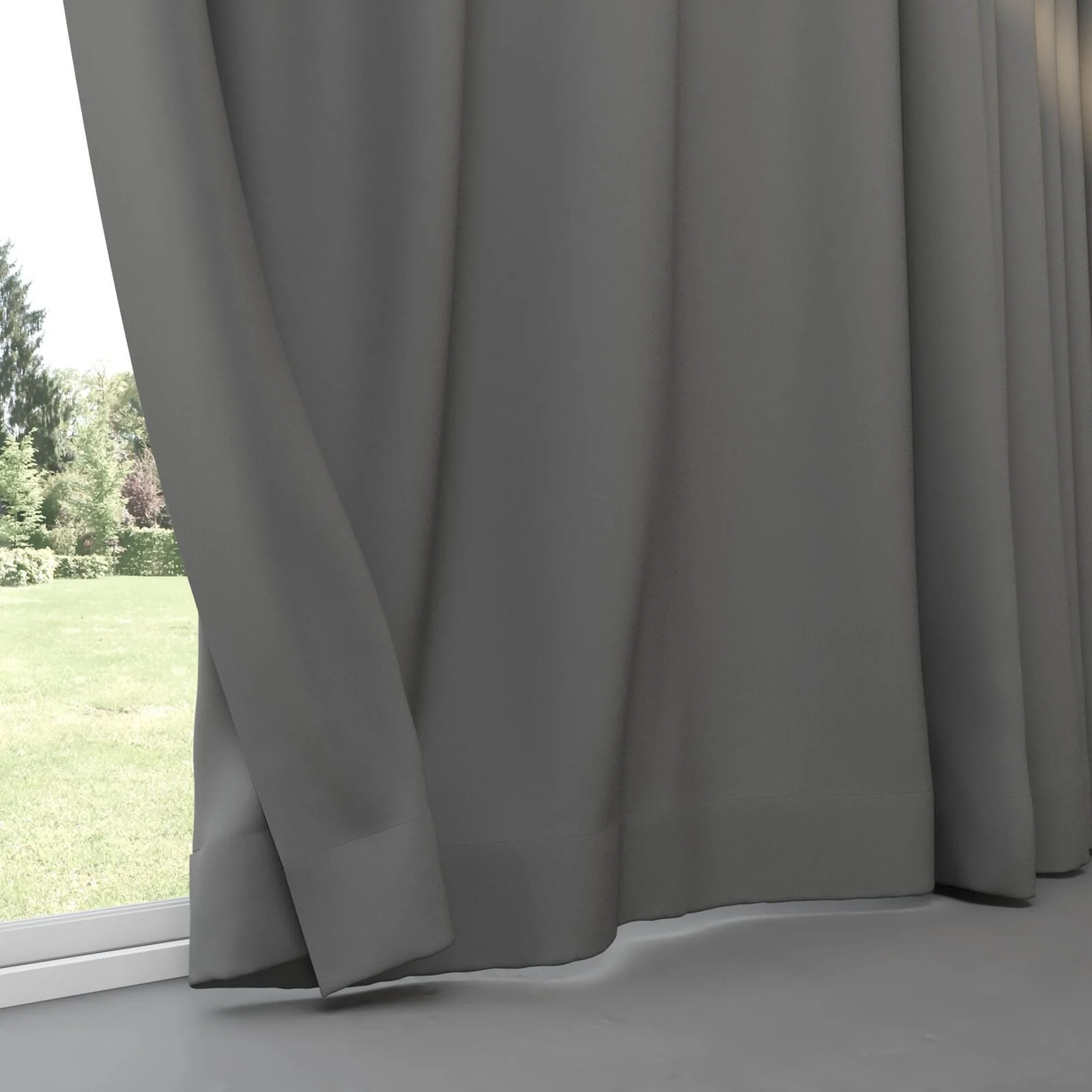 Bottom view of Quantum FR Gunmetal, pinch pleat