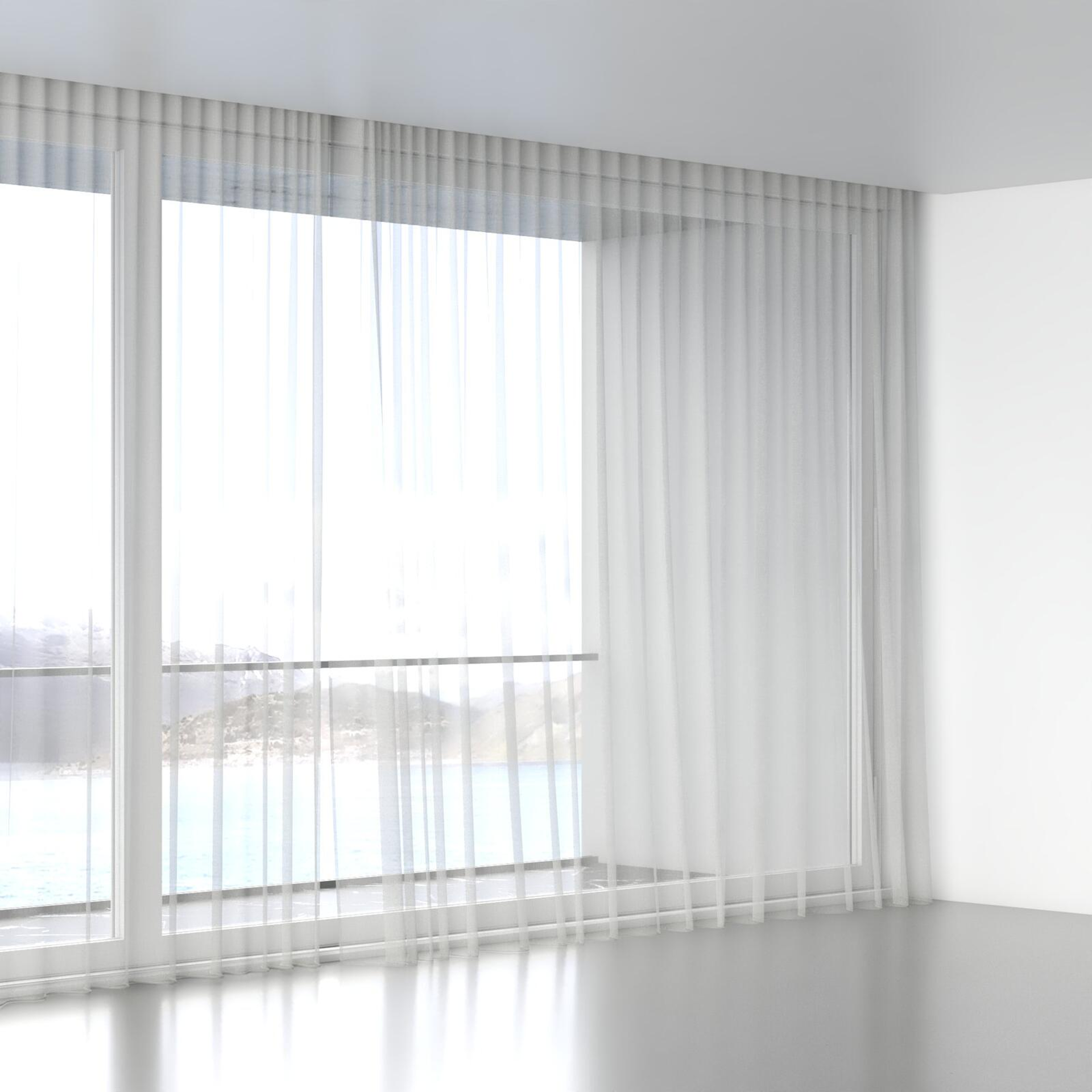 Full view of Audiance Limestone, wave pleat