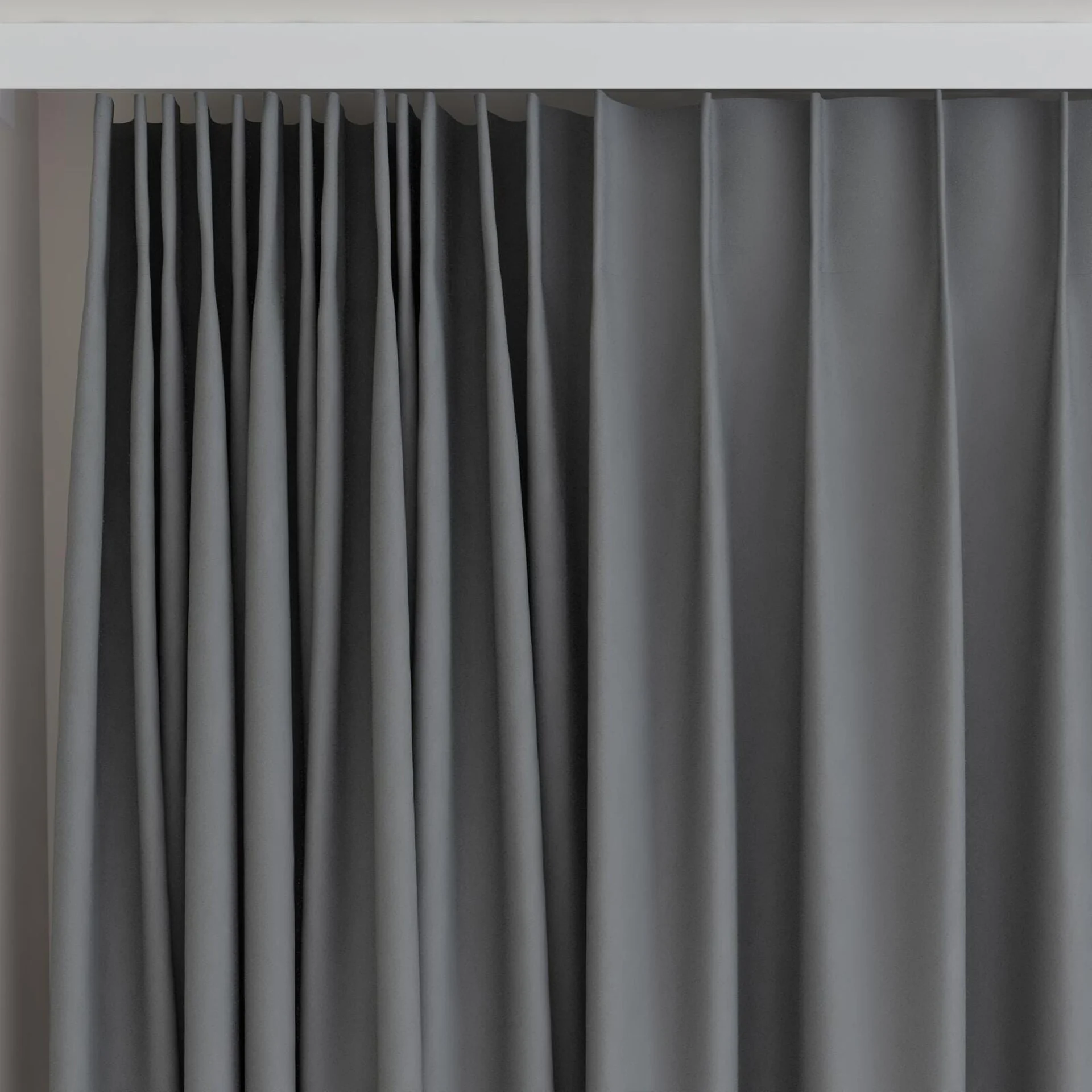 Top view of Quantum FR Gunmetal, on curtain rail
