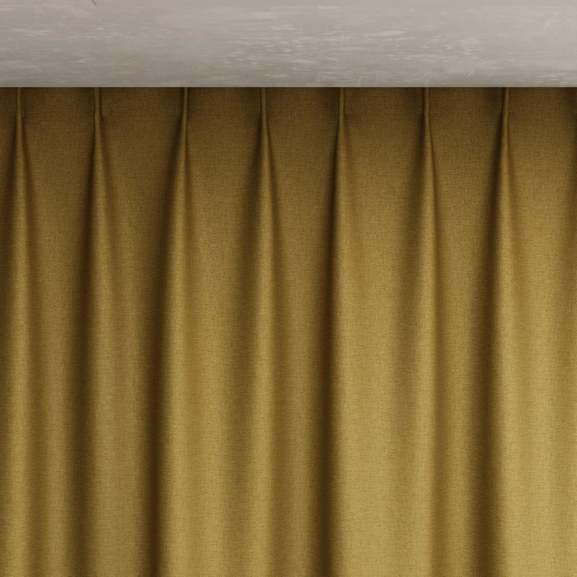 Top view of Eclipse Blackout Ochre, pinch pleat