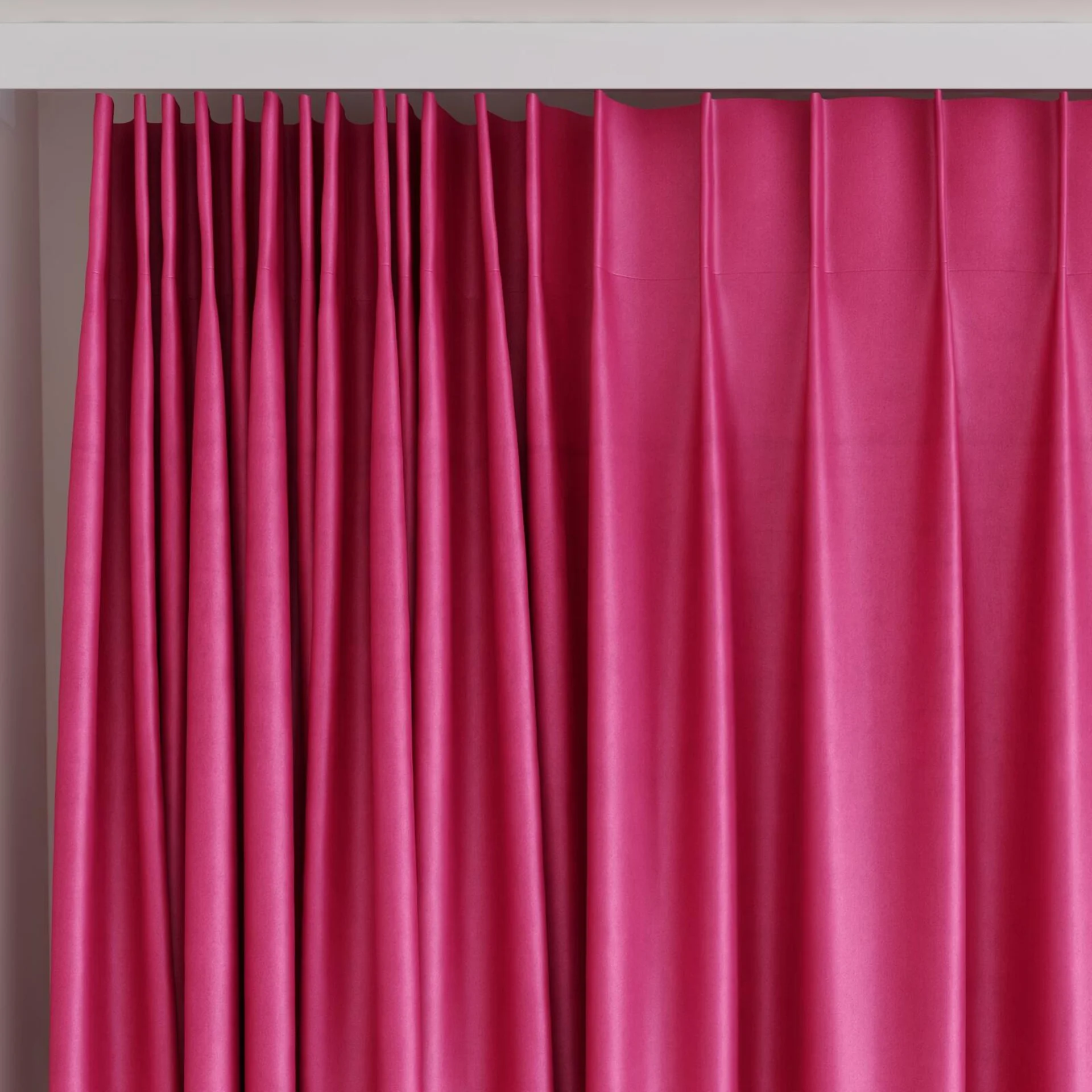 Top view of Warlock Lipstick, on curtain rail