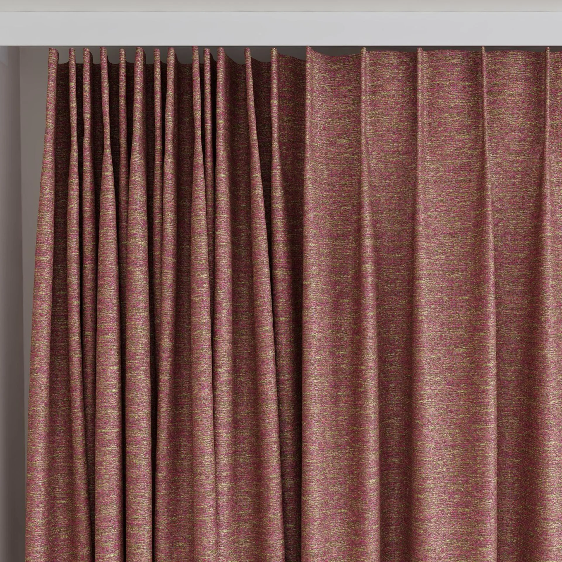 Top view of Ecliptic Geranium, on curtain rail