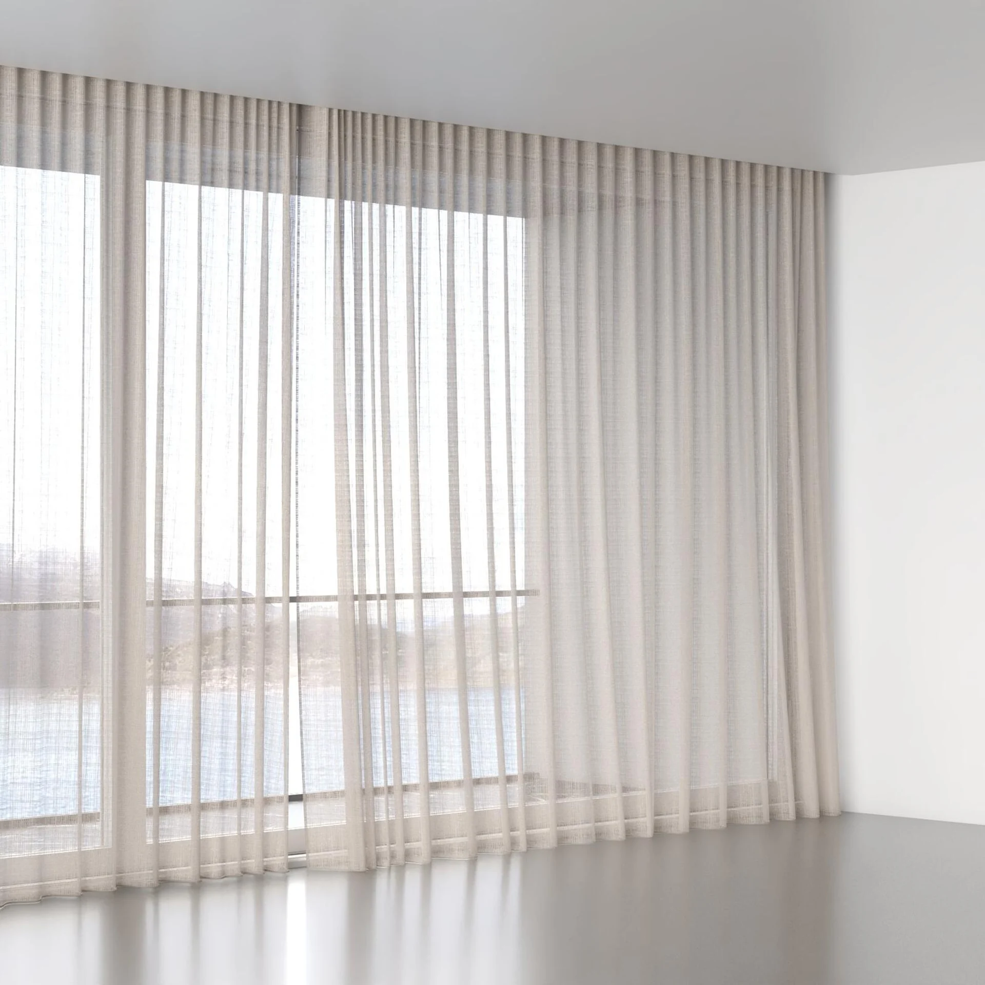 Full view of Scandinese Blush, wave pleat