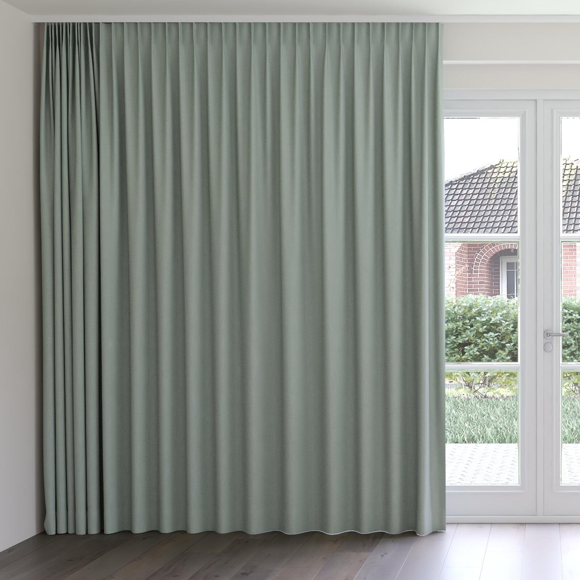 Front view of Northstar Jade, on curtain rail