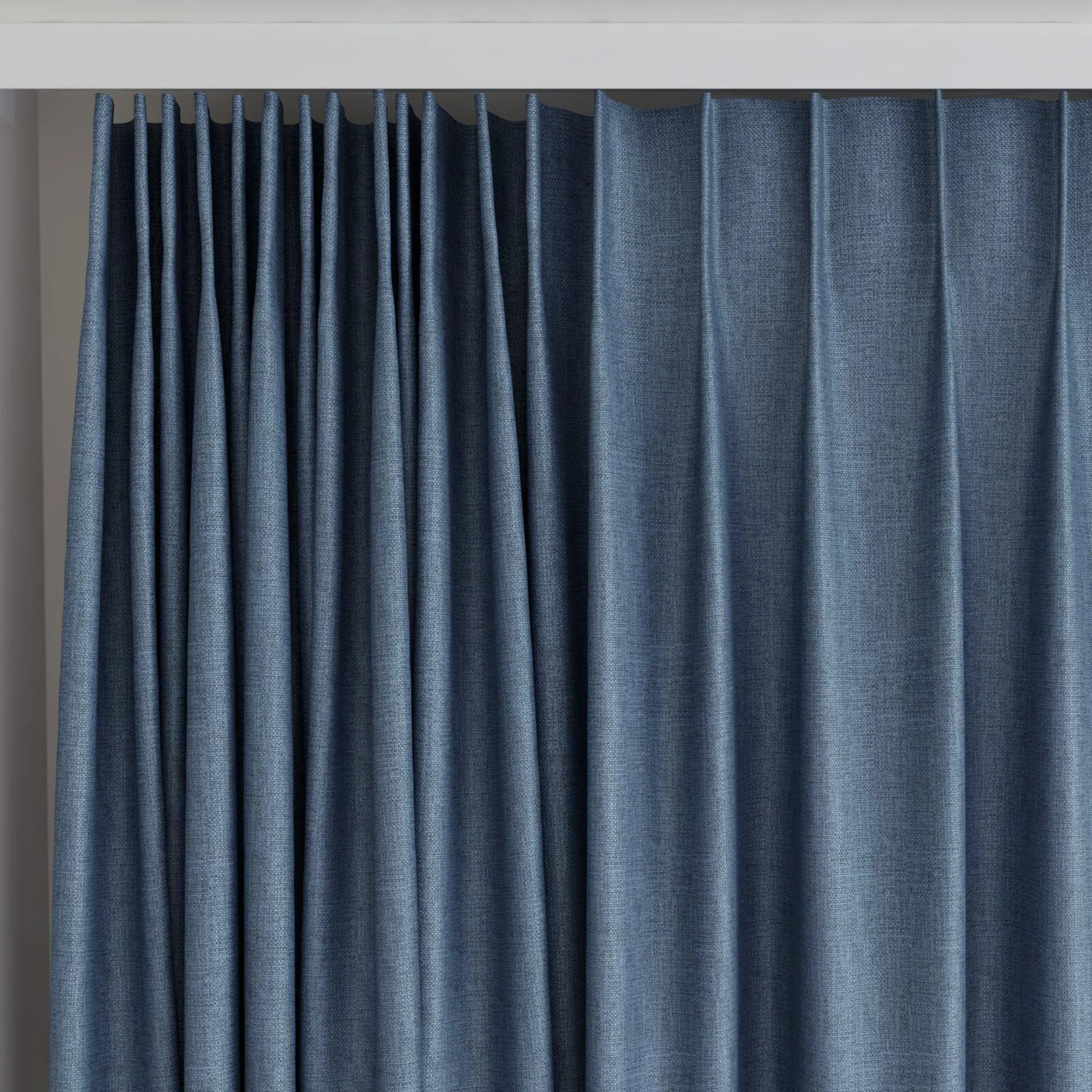 Top view of Matrix FR Bluesteel, on curtain rail