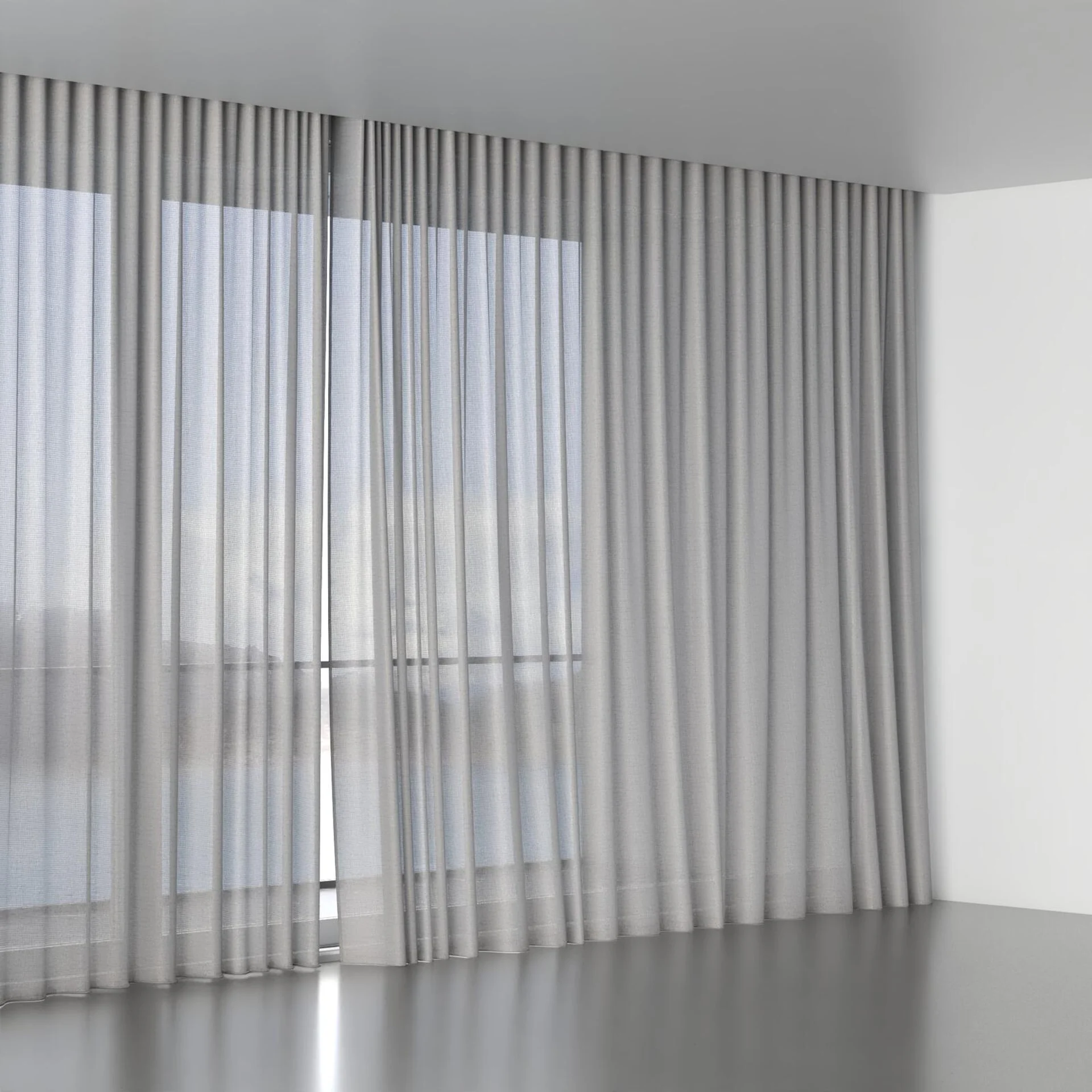 Full view of Twister Slate, wave pleat