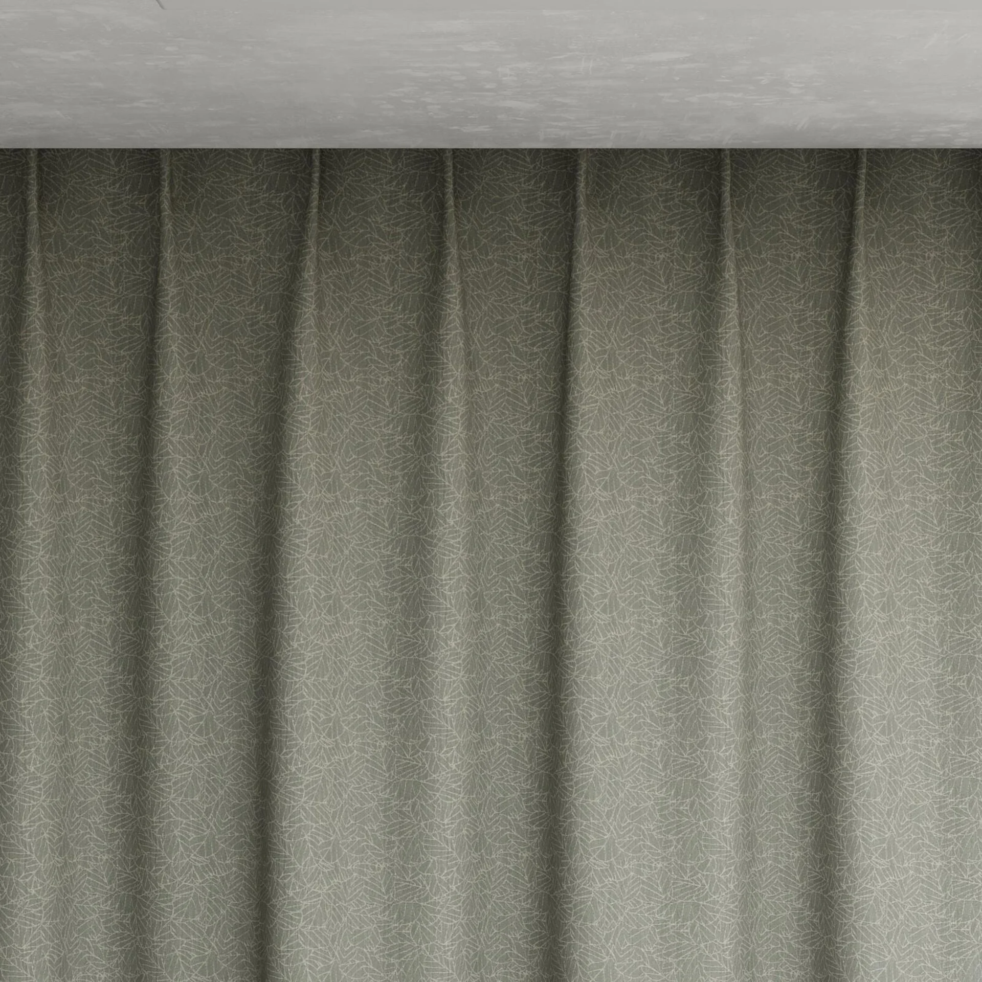 Top view of Laurel FR Blackout Mineral, pinch pleat