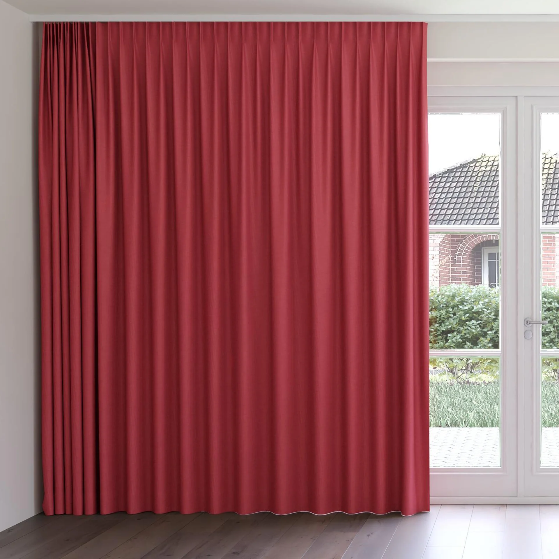 Front view of Casual Passion, on curtain rail