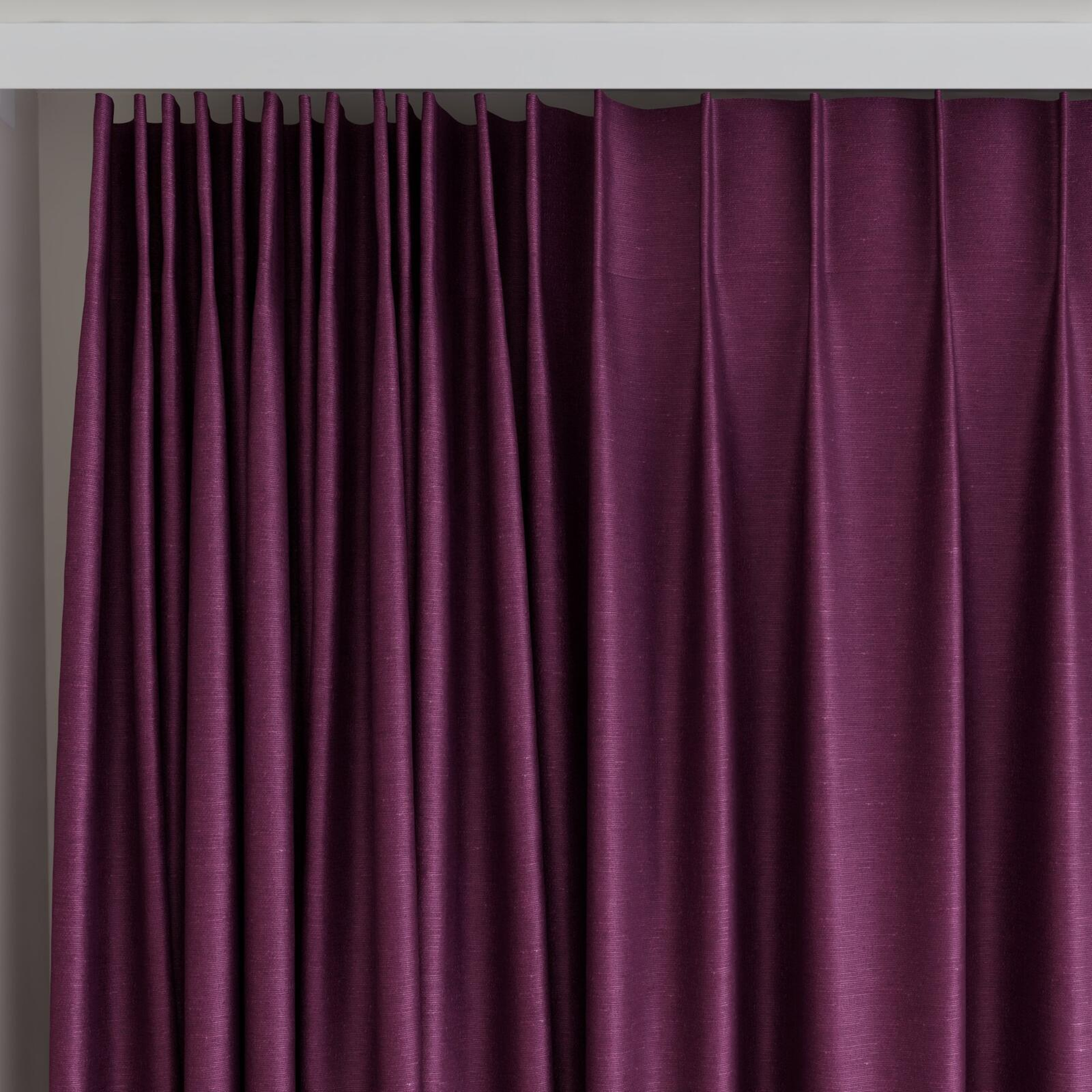 Top view of Provence Peony, on curtain rail