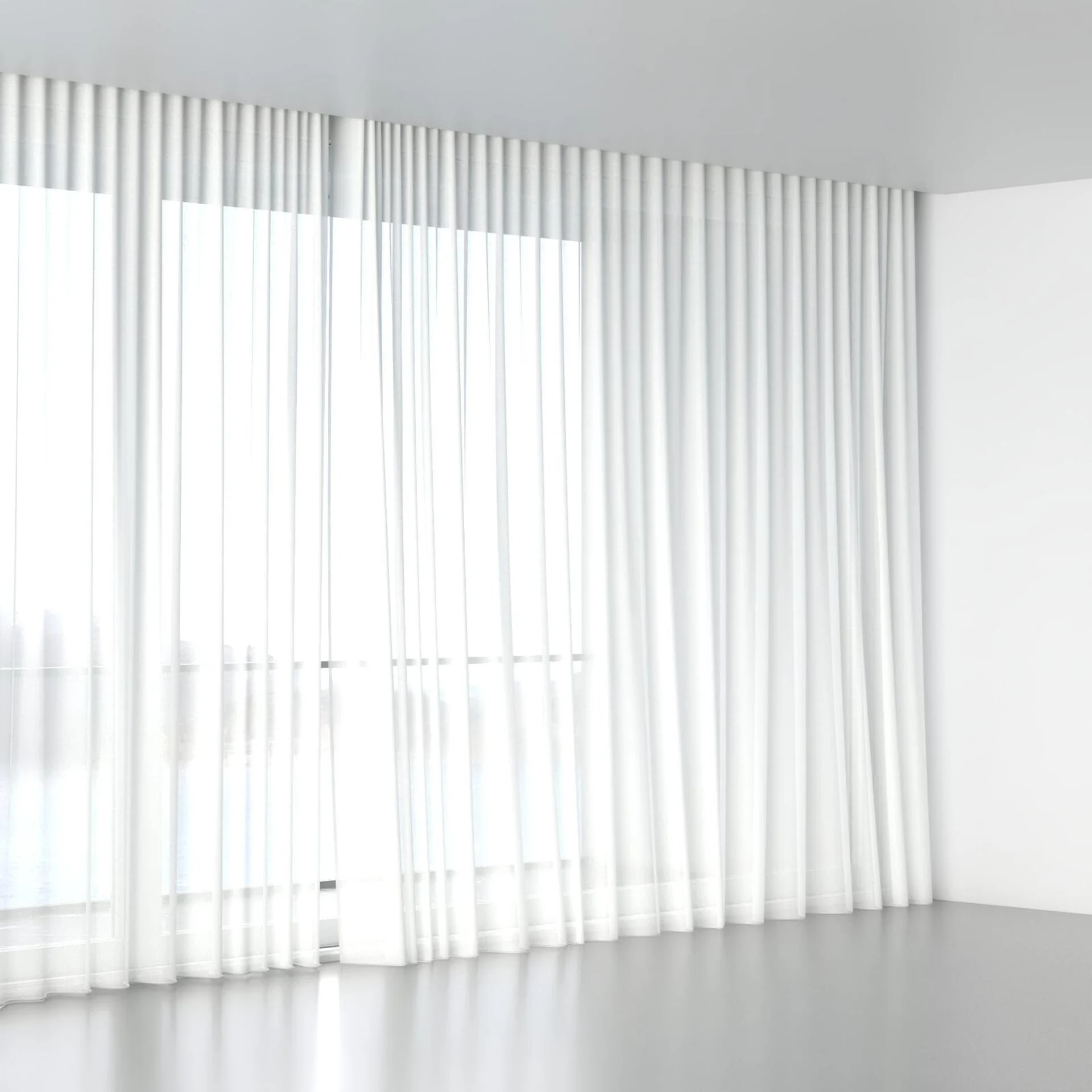 Full view of Gossy Ivory, wave pleat