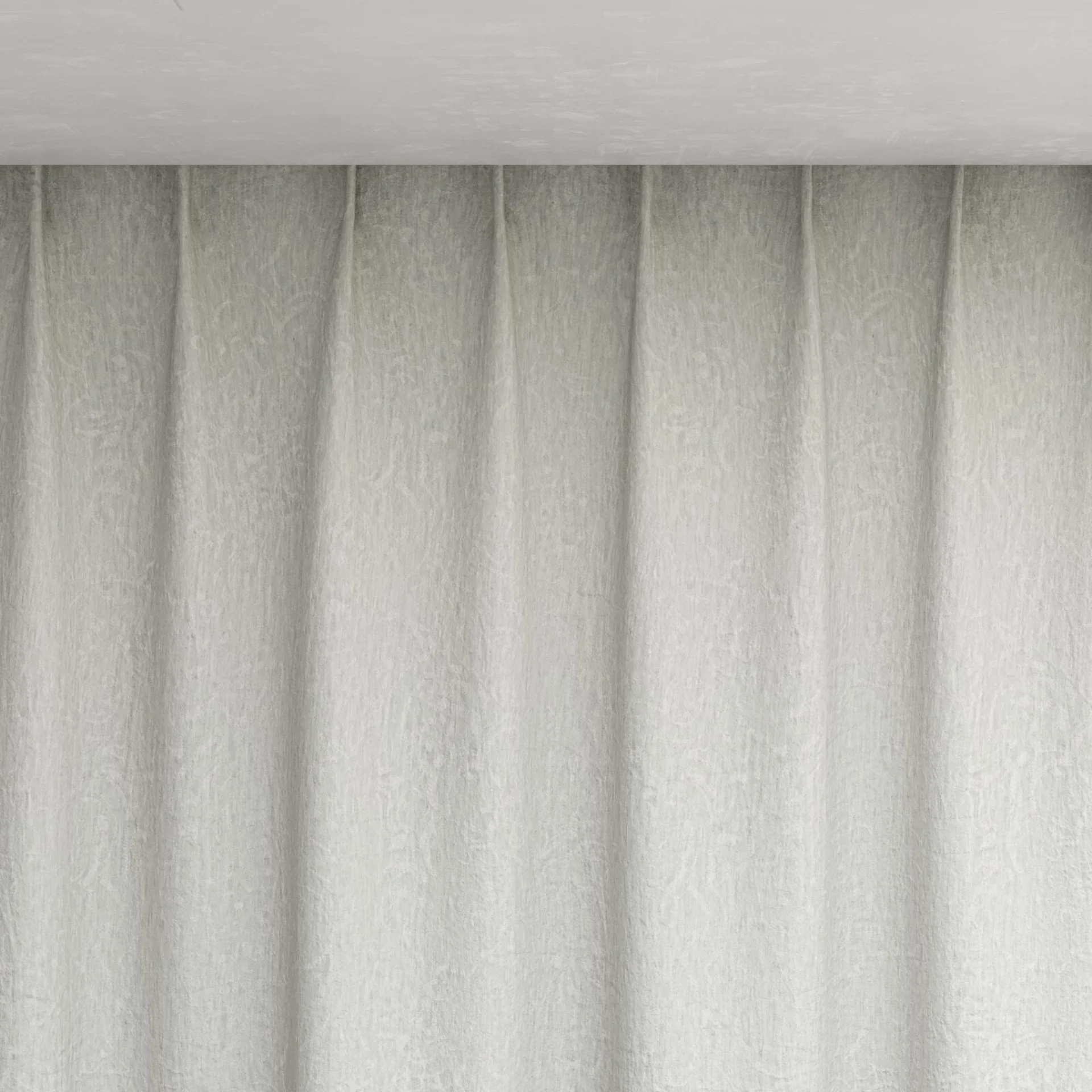 Top view of Azulejo Mist, pinch pleat