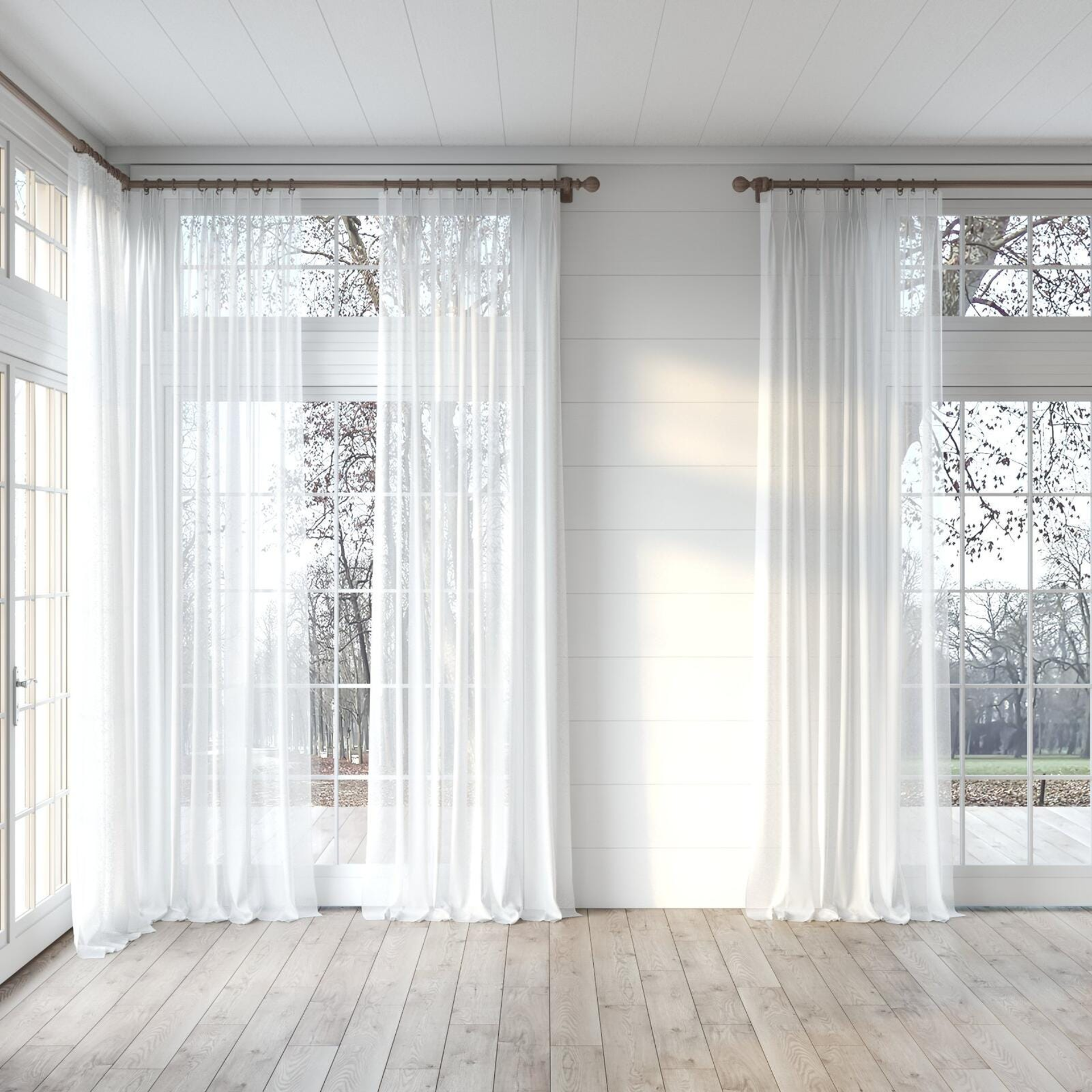 Full view of Wategos Salt, puddled, on curtain rod