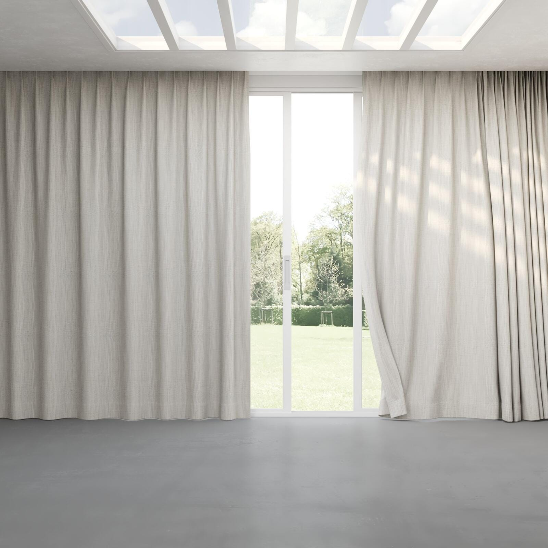 Full view of Chatham Pebble, pinch pleat