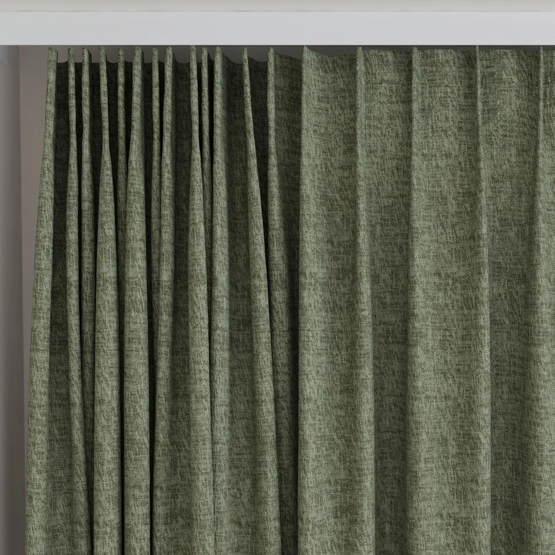 Top view of Earthwild Camouflage, on curtain rail