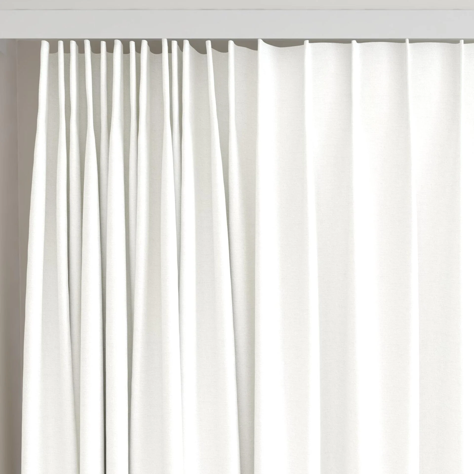 Top view of Ocean Whitewash, on curtain rail