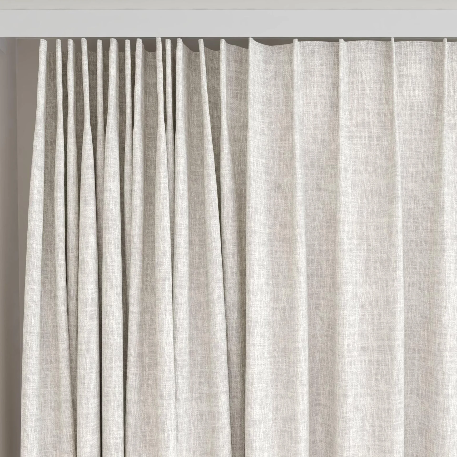 Top view of Earthwild Limestone, on curtain rail