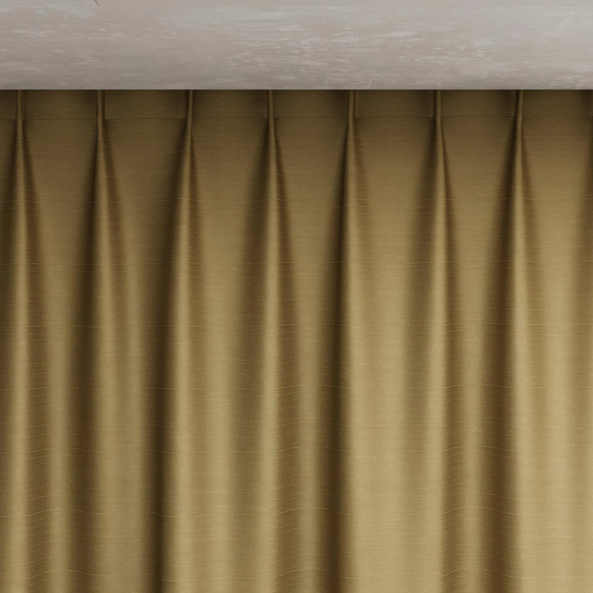 Top view of Silky Bronze, pinch pleat