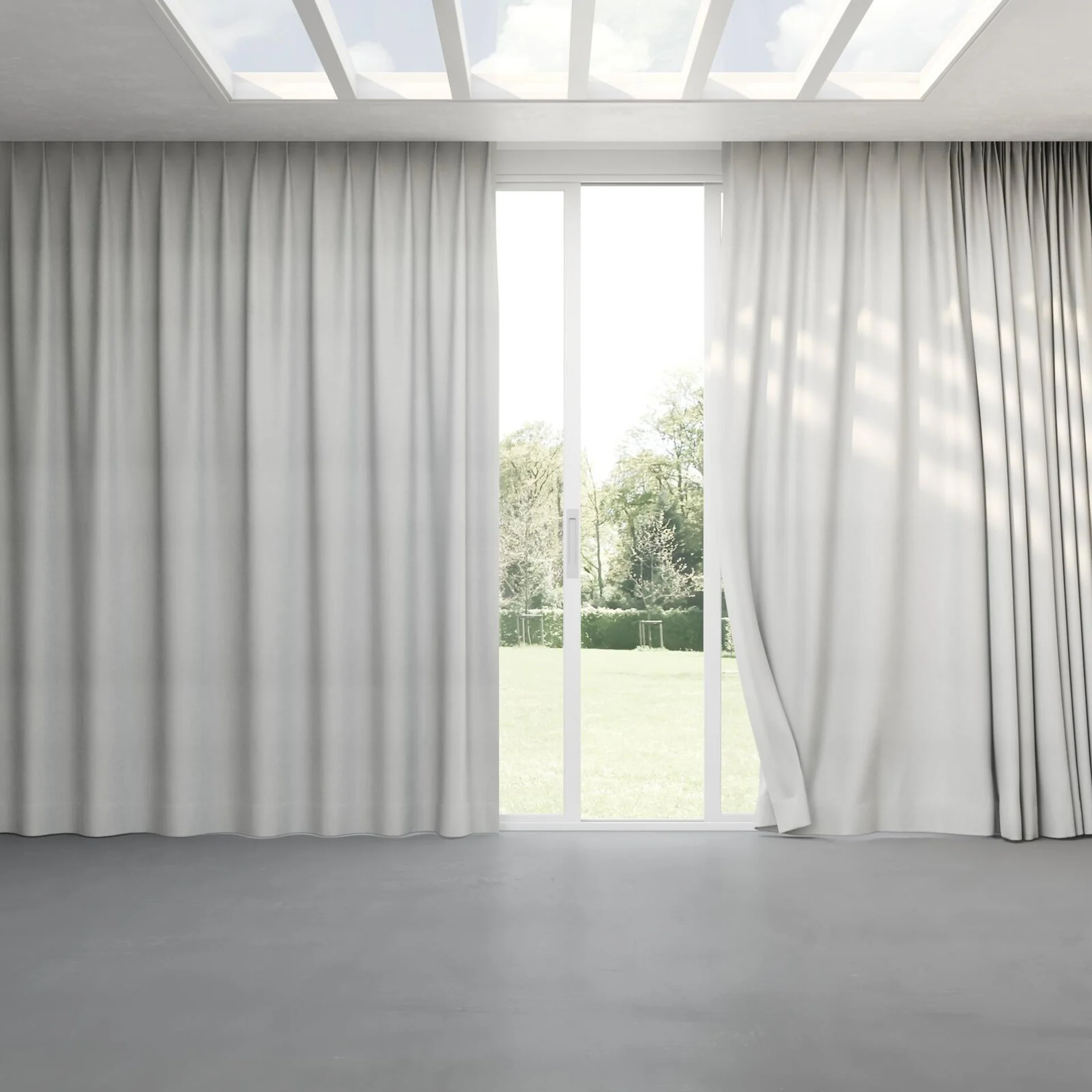 Full view of Loci Dim Out Ice, pinch pleat