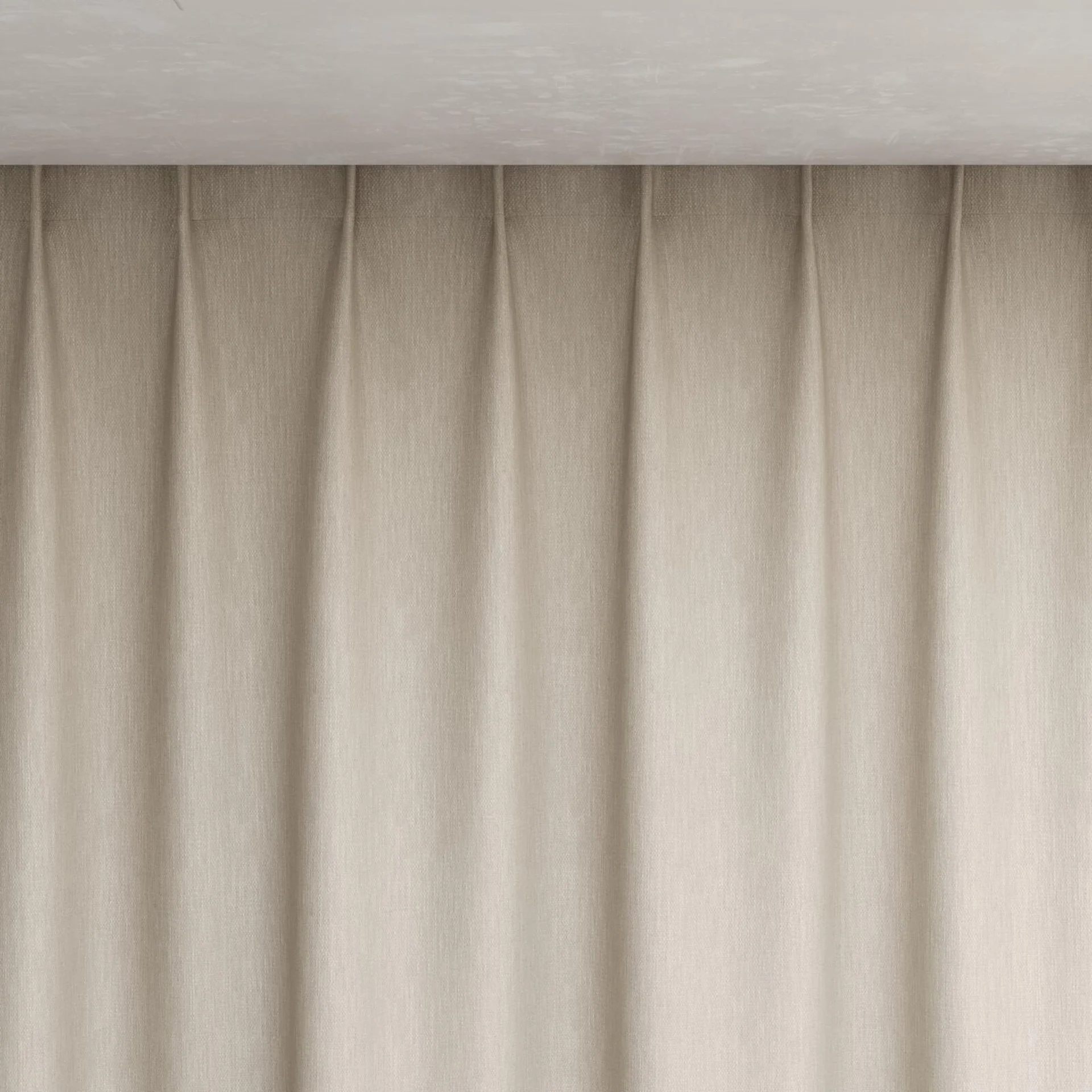 Top view of Cordoba Sepia, pinch pleat
