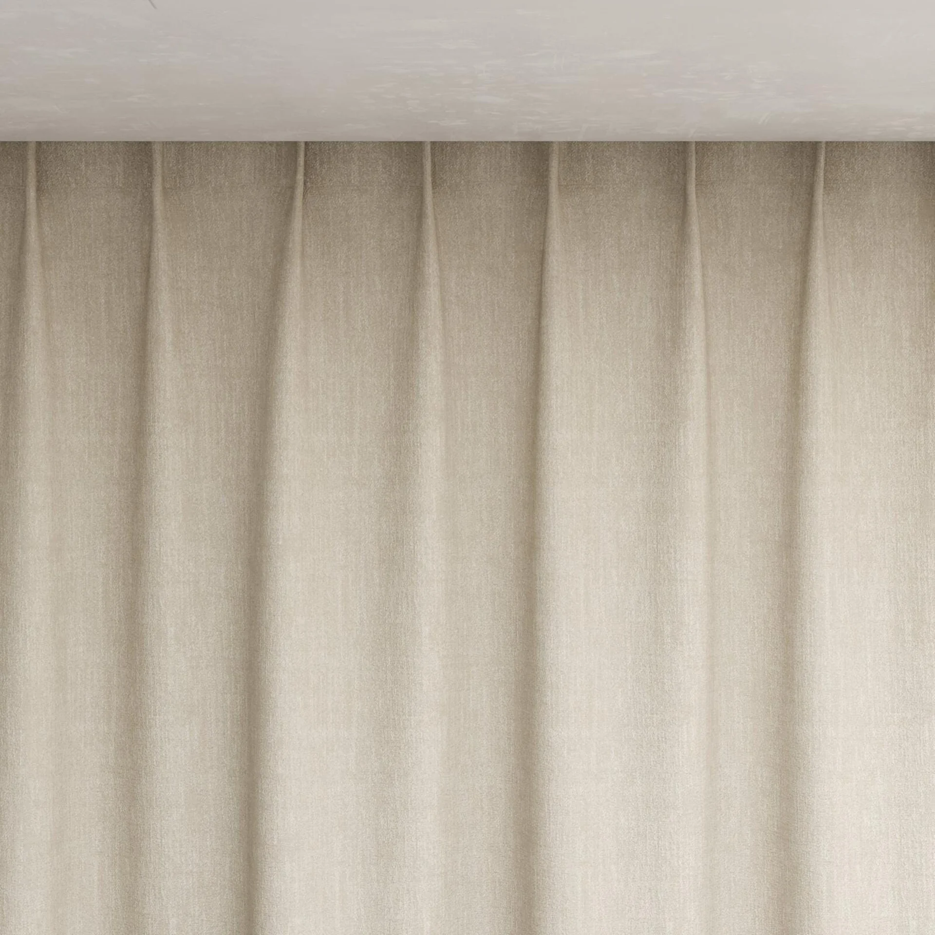 Top view of Effortless Natural, pinch pleat