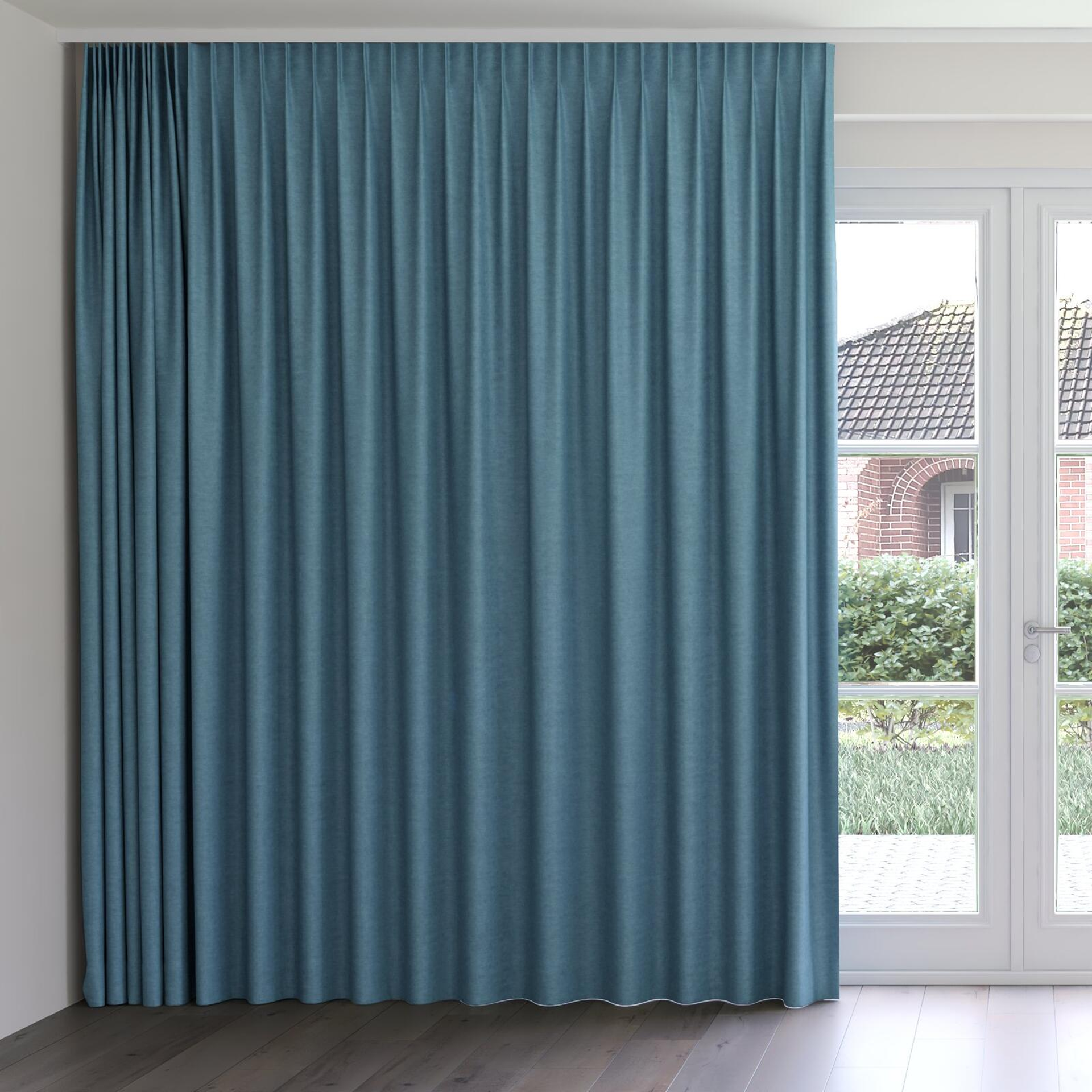 Front view of Colourwash Mosaic, on curtain rail