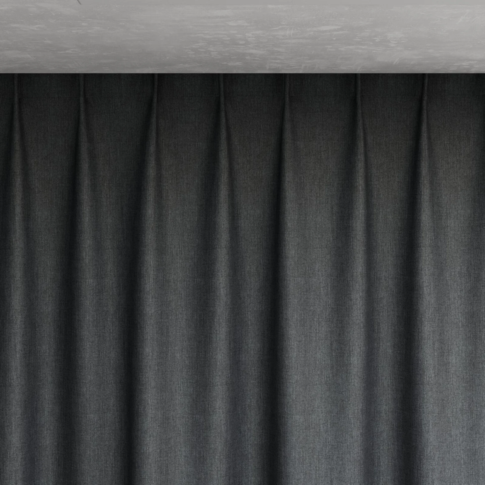 Top view of Kidglove Charcoal, pinch pleat