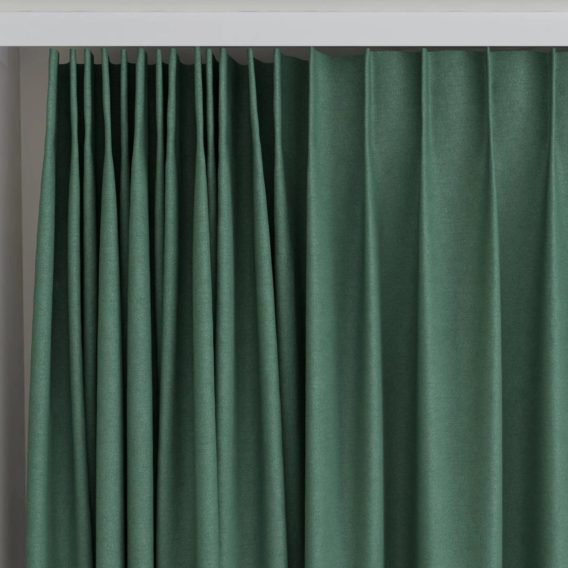 Top view of Peak Bermuda, on curtain rail