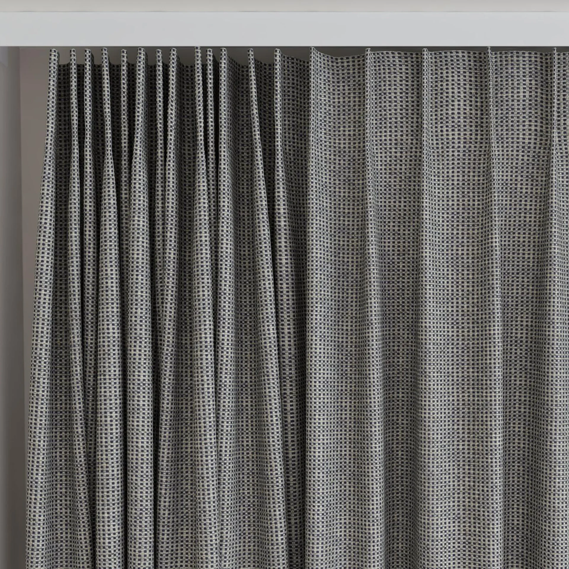 Top view of Astro Limestone, on curtain rail