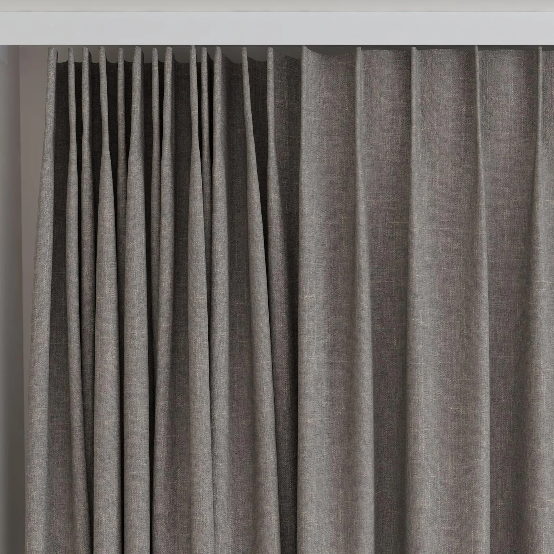 Top view of Cavalry Moon, on curtain rail