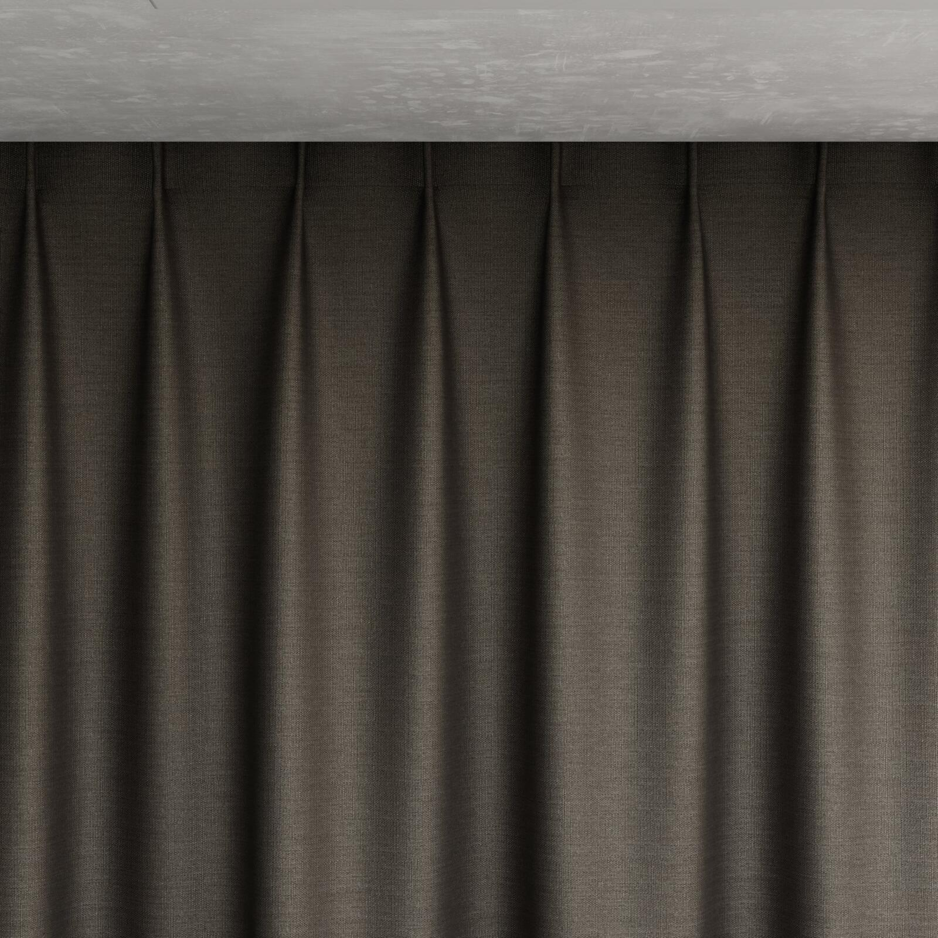 Top view of Linex Pewter, pinch pleat
