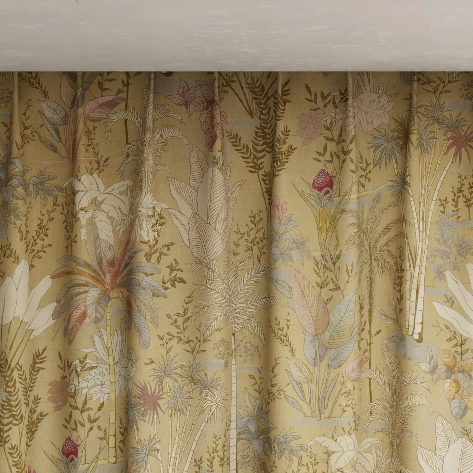 Top view of Paloma Dusk, pinch pleat