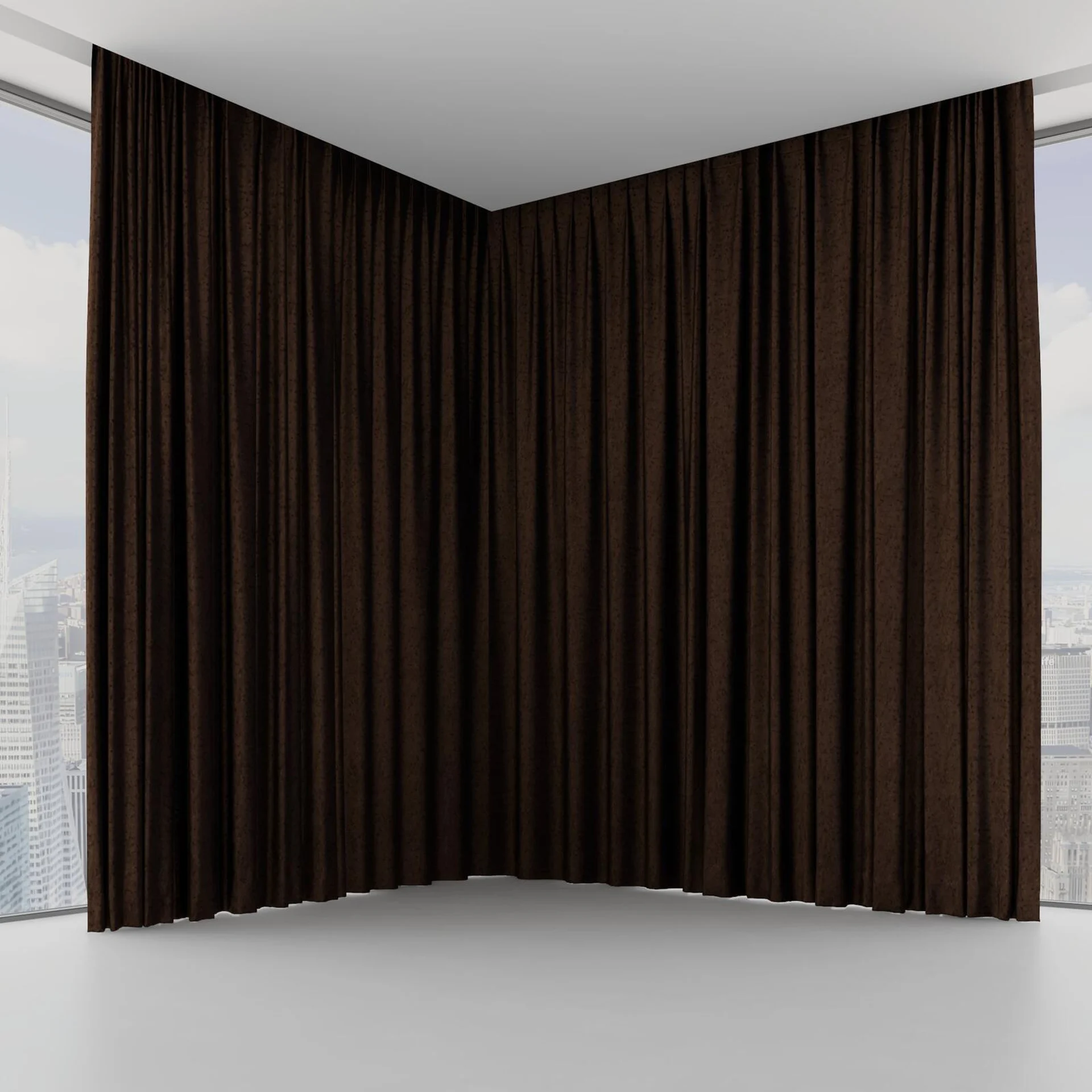 Front view of Opera Truffle, on hidden rail