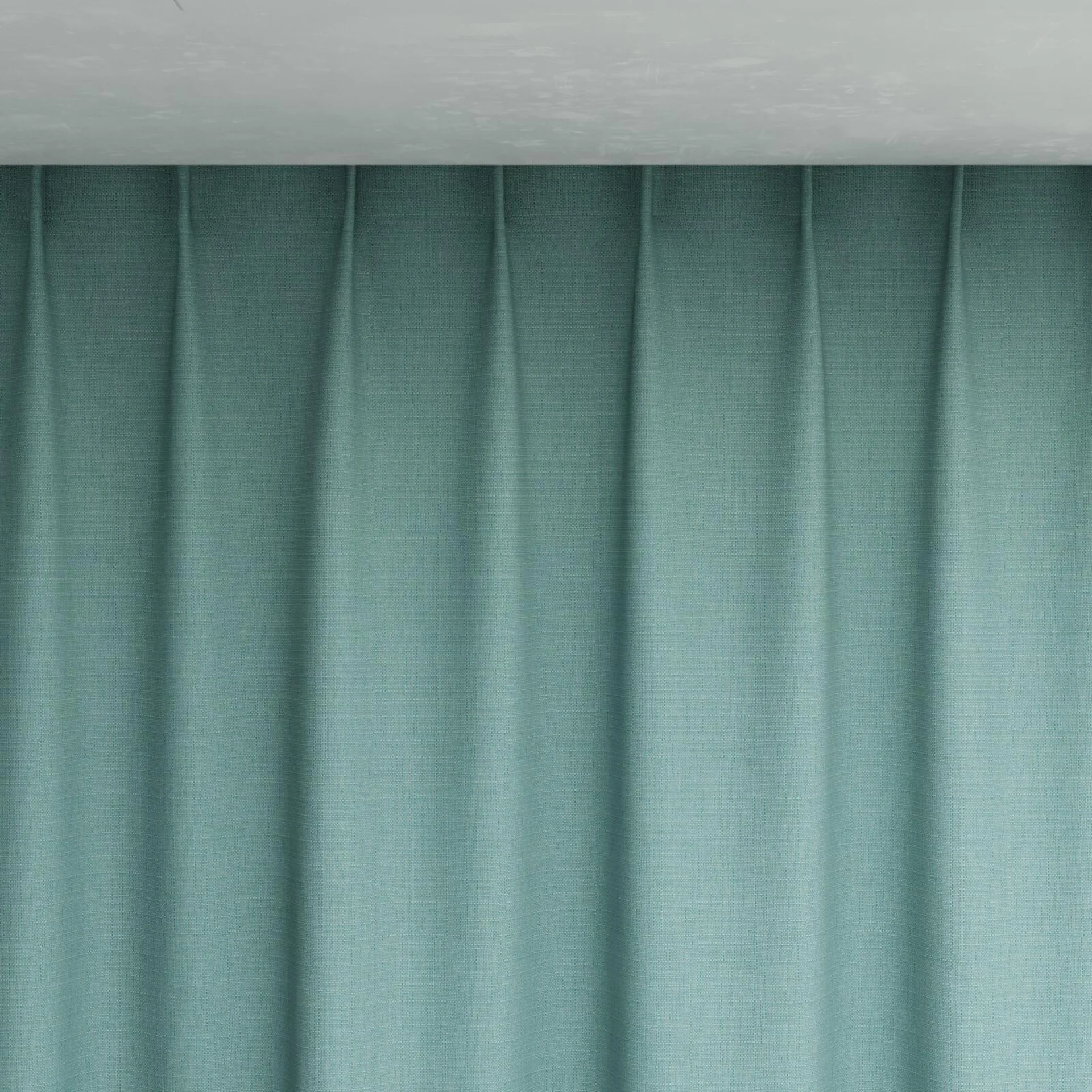 Top view of Darkness Aqua, pinch pleat