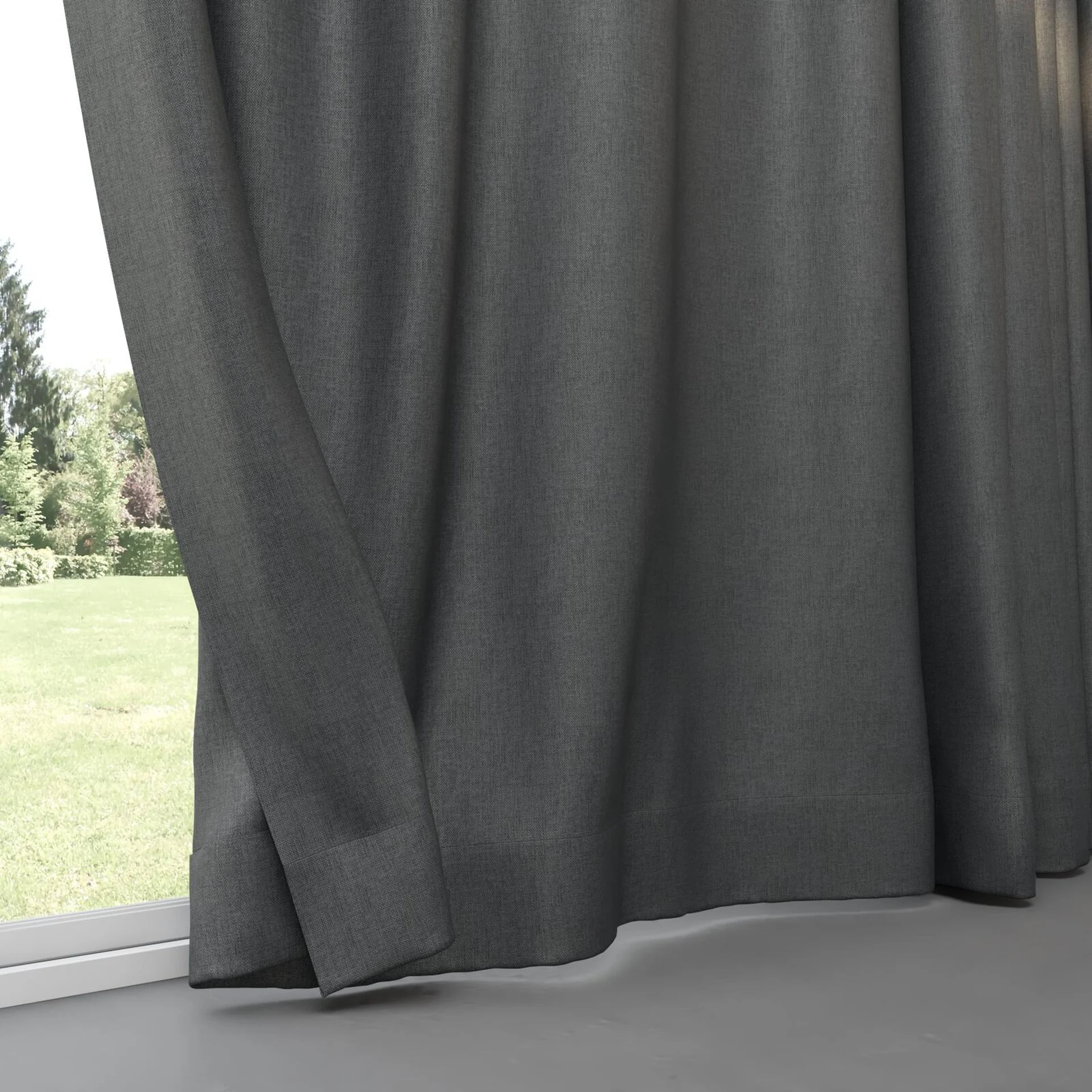 Bottom view of Matrix FR Gunmetal, pinch pleat